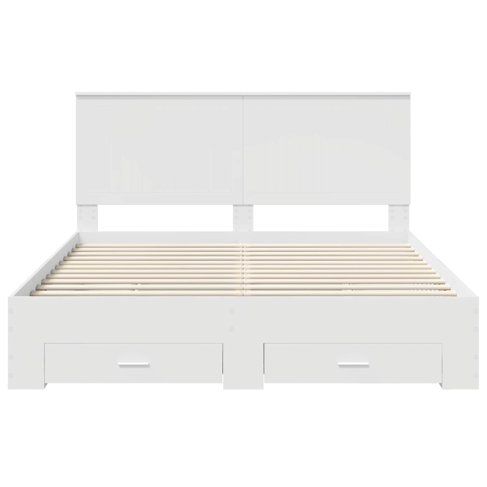 vidaXL Ramka łóżka Biały 160 x 200 cm Materiał drewnopochodny