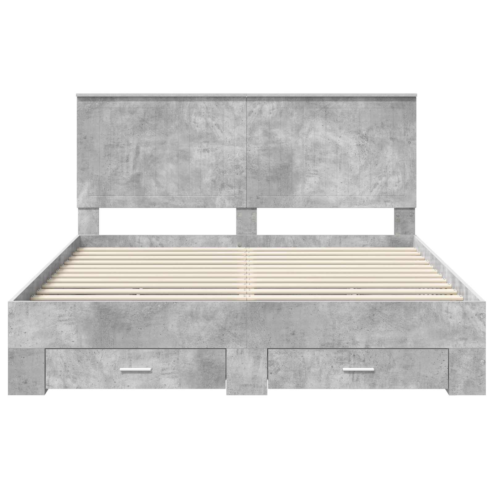 vidaXL Ramka łóżka Betonowy szary 160 x 200 cm Materiał drewnopochodny