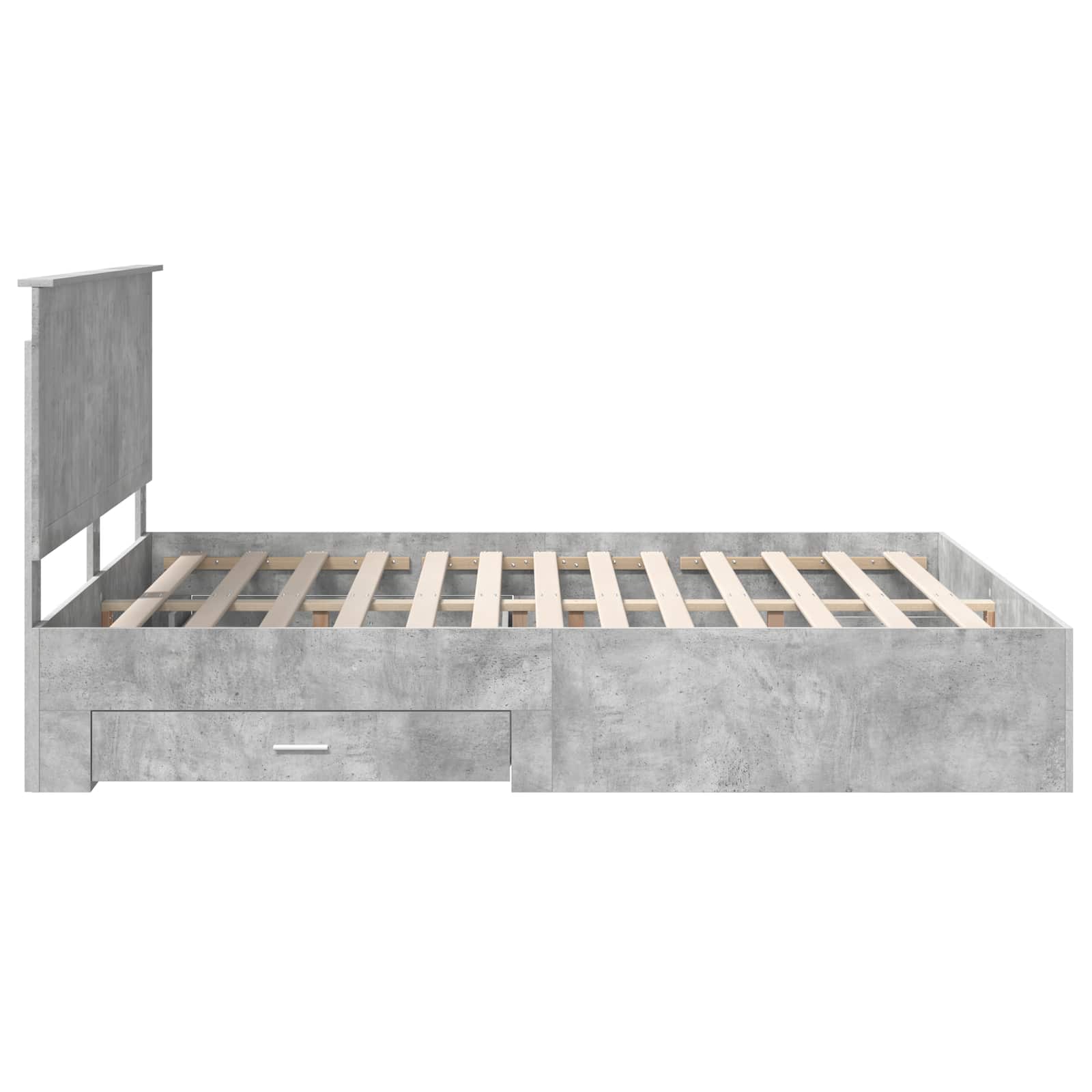 vidaXL Ramka łóżka Betonowy szary 160 x 200 cm Materiał drewnopochodny