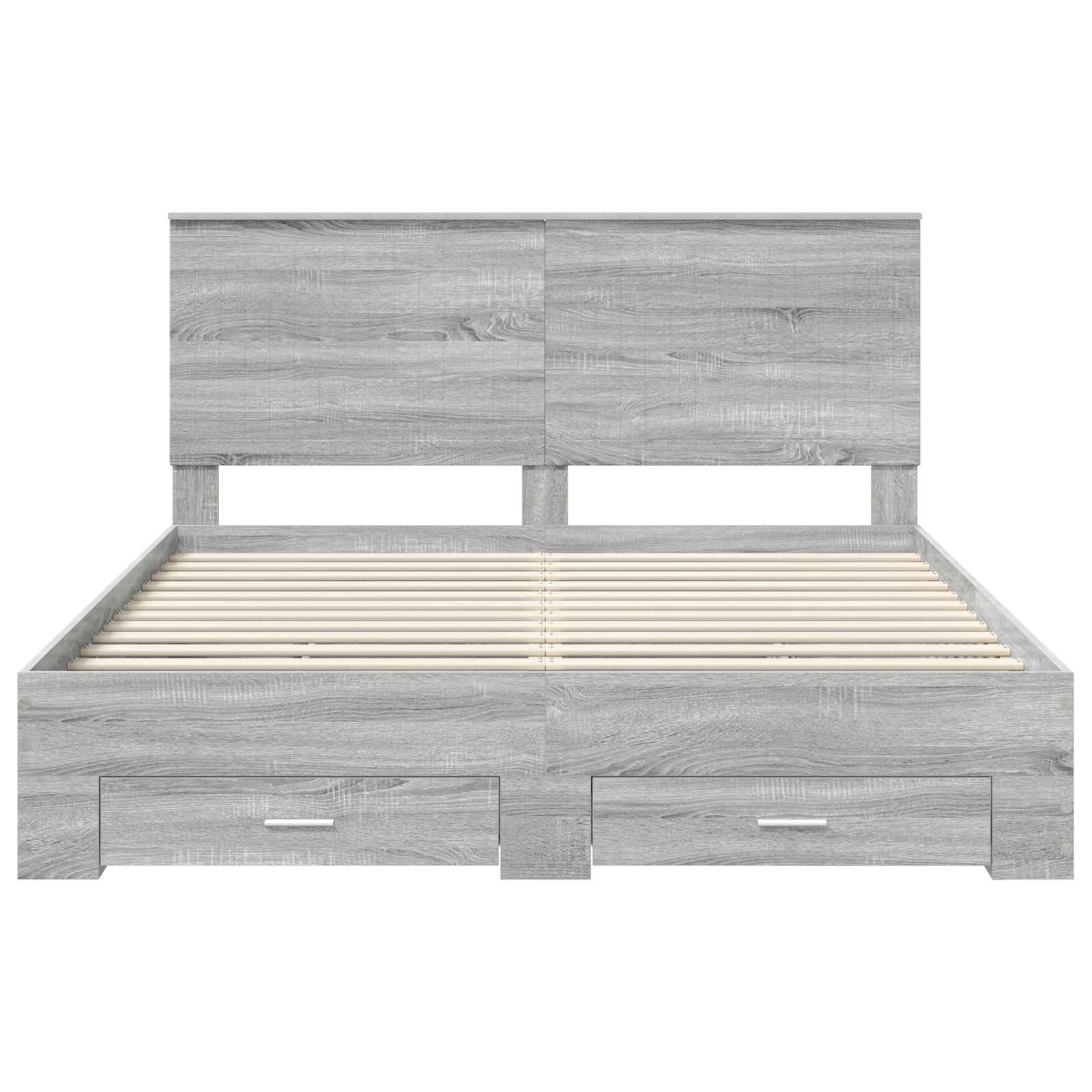 vidaXL Ramka łóżka Szary Sonoma 160 x 200 cm Materiał drewnopochodny