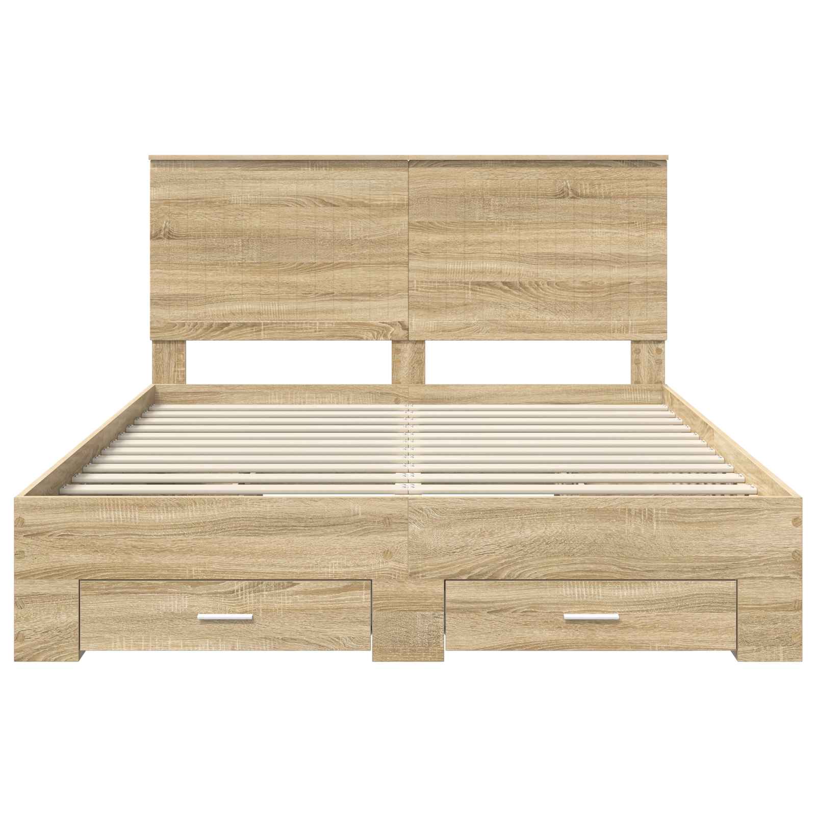 vidaXL Ramka łóżka Dąb Sonoma 150 x 200 cm Materiał drewnopochodny