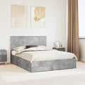 vidaXL Ramka łóżka Betonowy szary 150 x 200 cm Materiał drewnopochodny