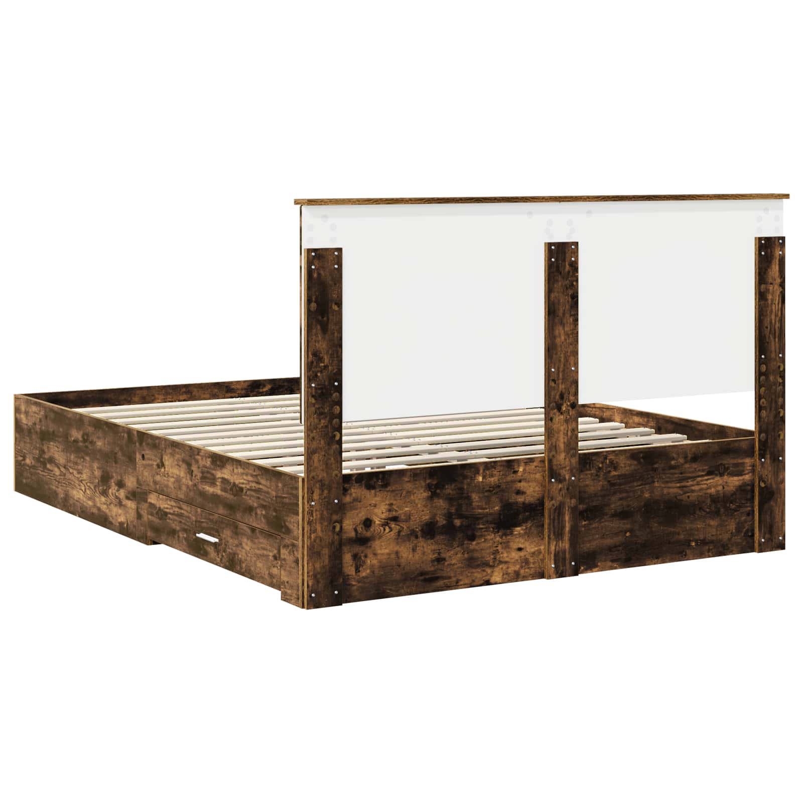 vidaXL Ramka łóżka Dąb wędzony 150 x 200 cm Materiał drewnopochodny