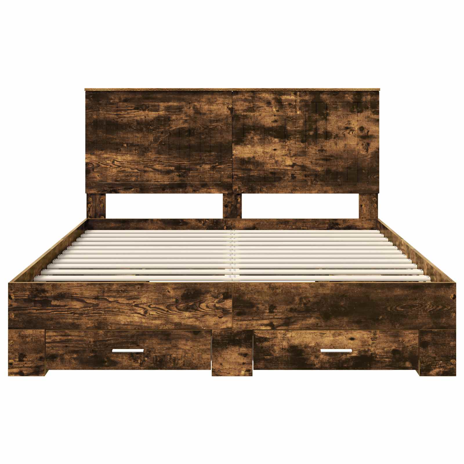 vidaXL Ramka łóżka Dąb wędzony 150 x 200 cm Materiał drewnopochodny