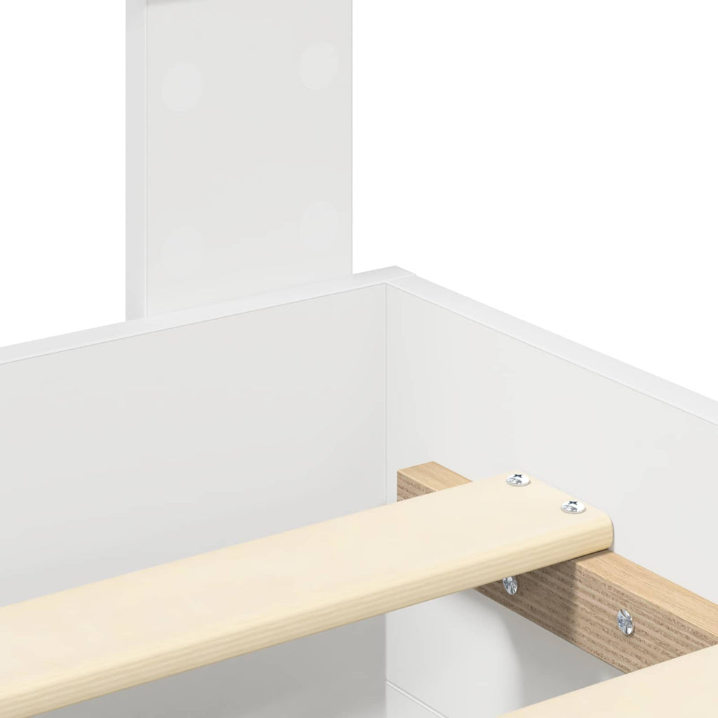 vidaXL Ramka łóżka Biały 140 x 200 cm Materiał drewnopochodny