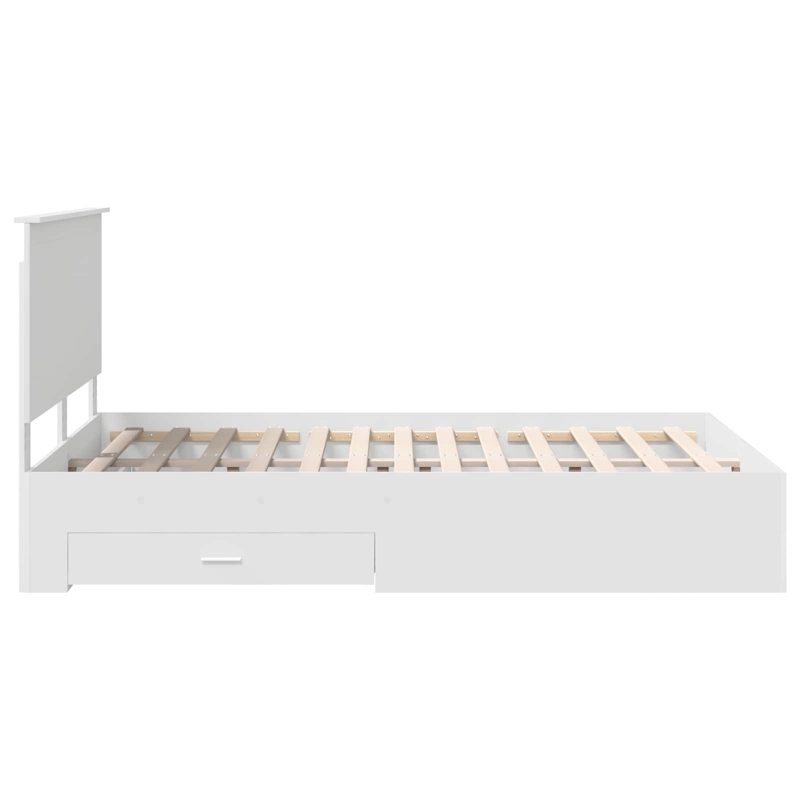 vidaXL Ramka łóżka Biały 140 x 200 cm Materiał drewnopochodny