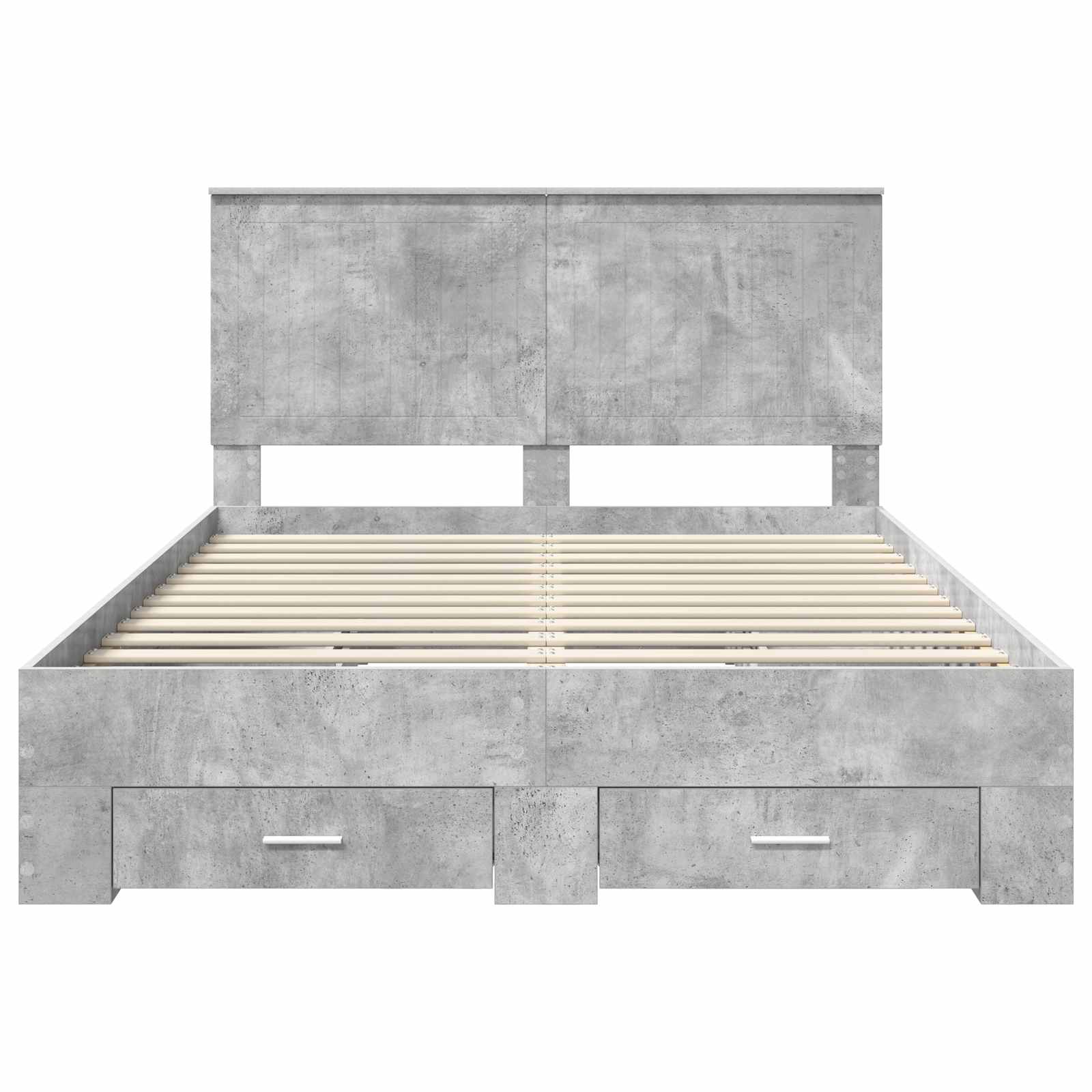 vidaXL Ramka łóżka Betonowy szary 140 x 190 cm Materiał drewnopochodny
