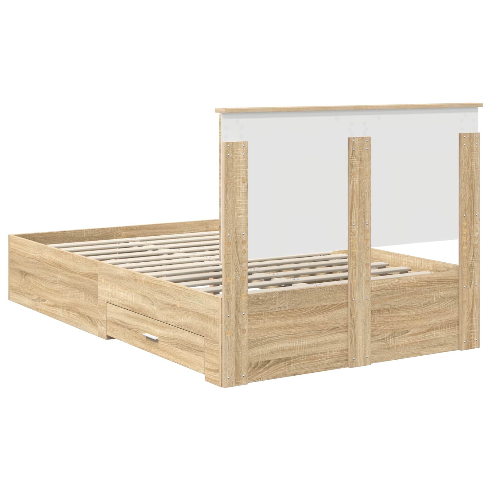 vidaXL Ramka łóżka Dąb Sonoma 120 x 200 cm Materiał drewnopochodny