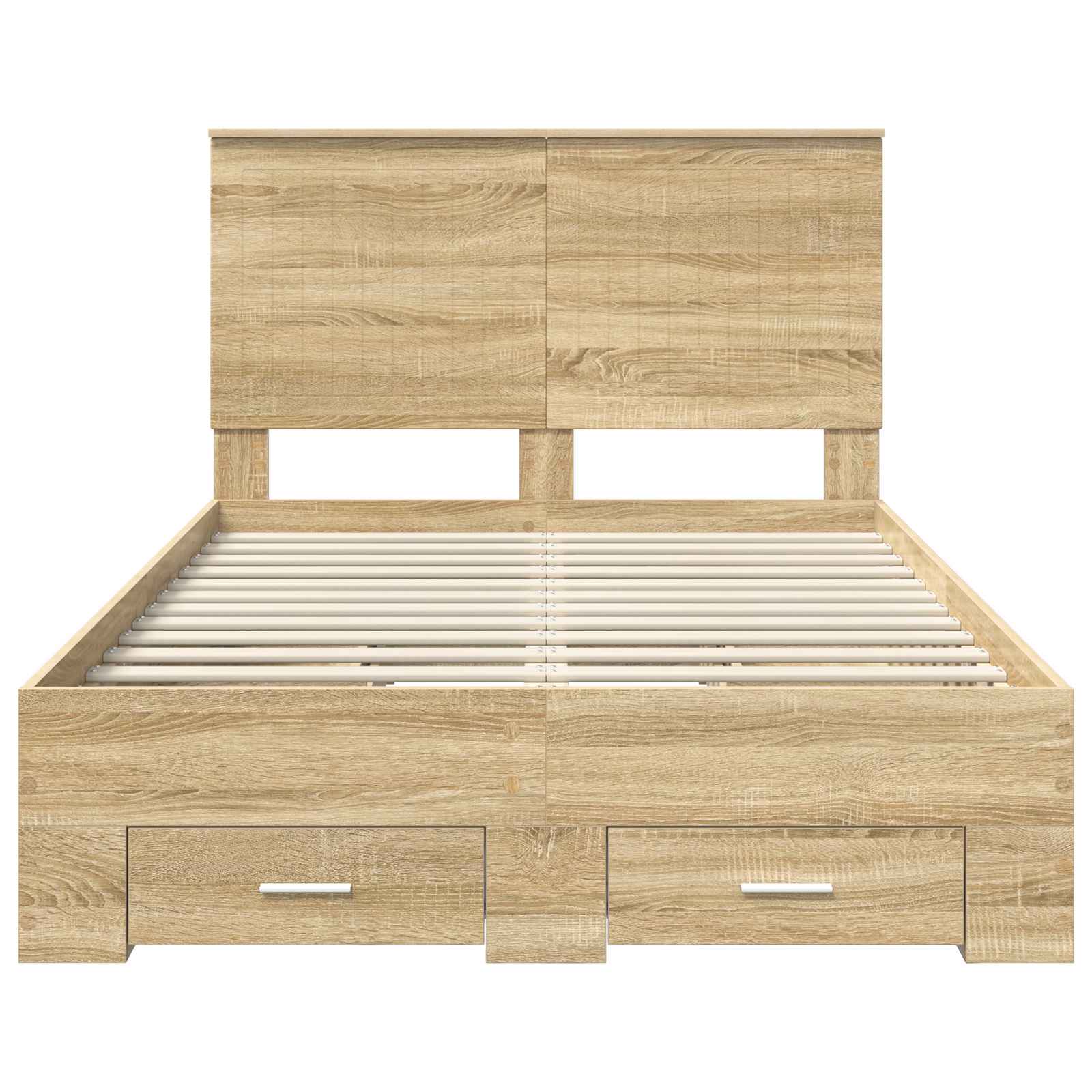 vidaXL Ramka łóżka Dąb Sonoma 120 x 200 cm Materiał drewnopochodny