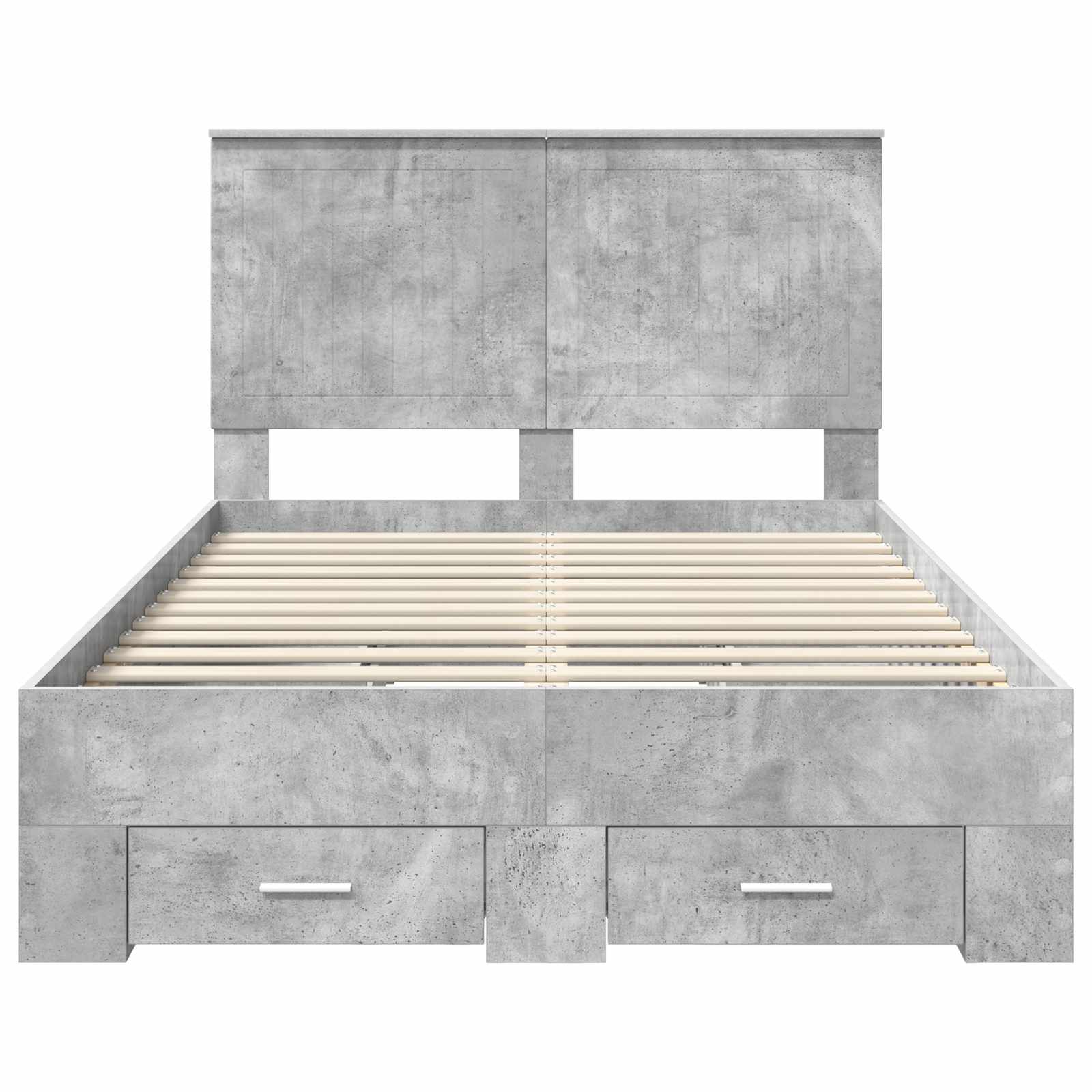 vidaXL Ramka łóżka Betonowy szary 120 x 200 cm Materiał drewnopochodny