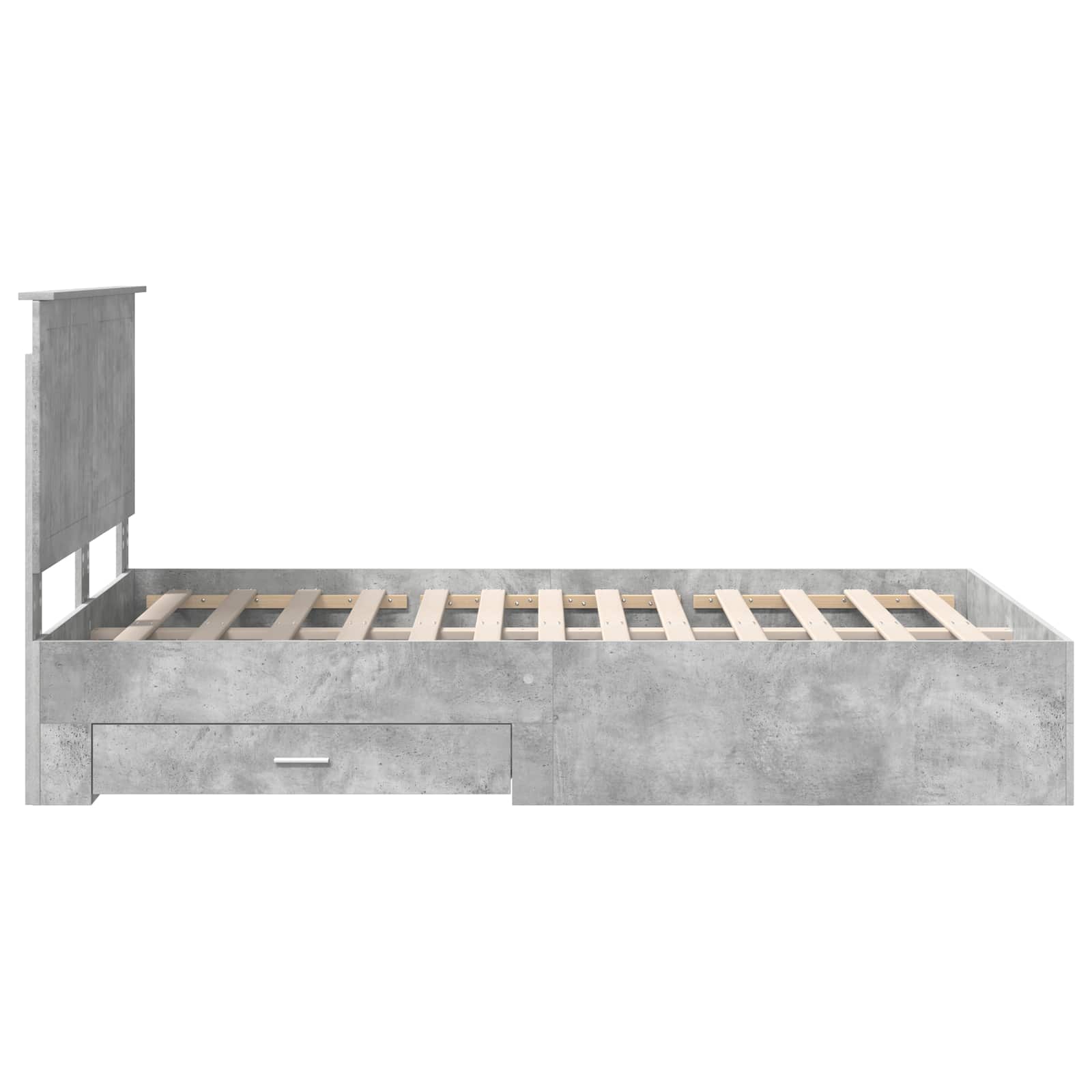 vidaXL Ramka łóżka Betonowy szary 120 x 200 cm Materiał drewnopochodny