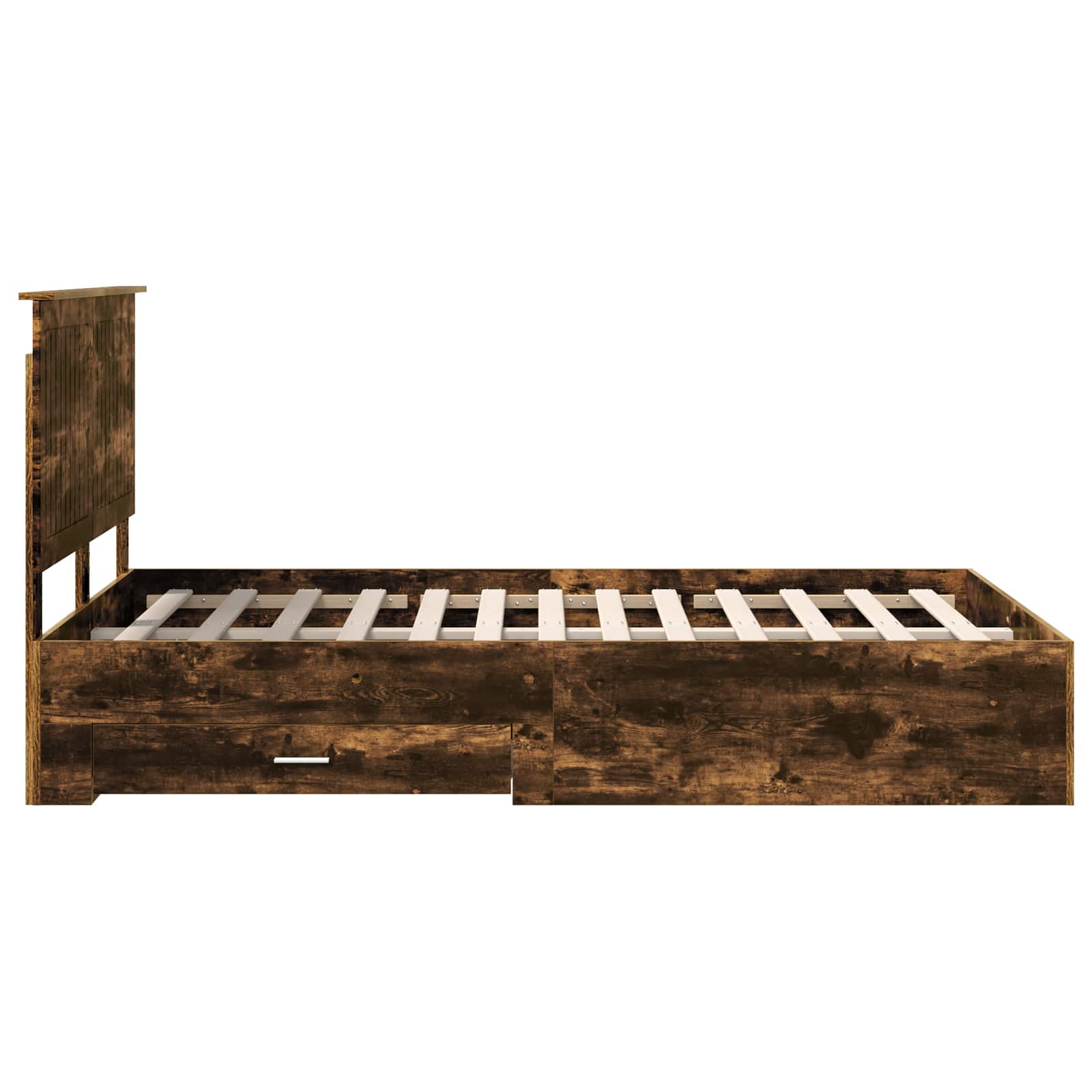 vidaXL Ramka łóżka Dąb wędzony 120 x 200 cm Materiał drewnopochodny