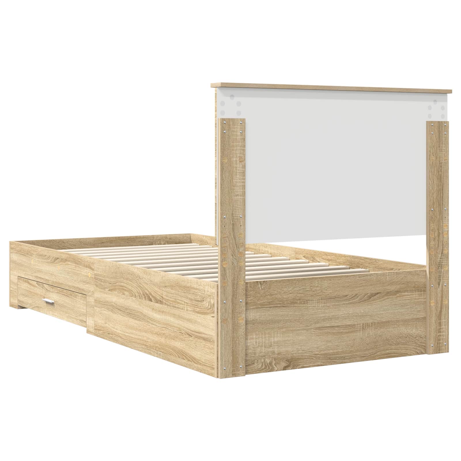 vidaXL Ramka łóżka Dąb Sonoma 100 x 200 cm Materiał drewnopochodny