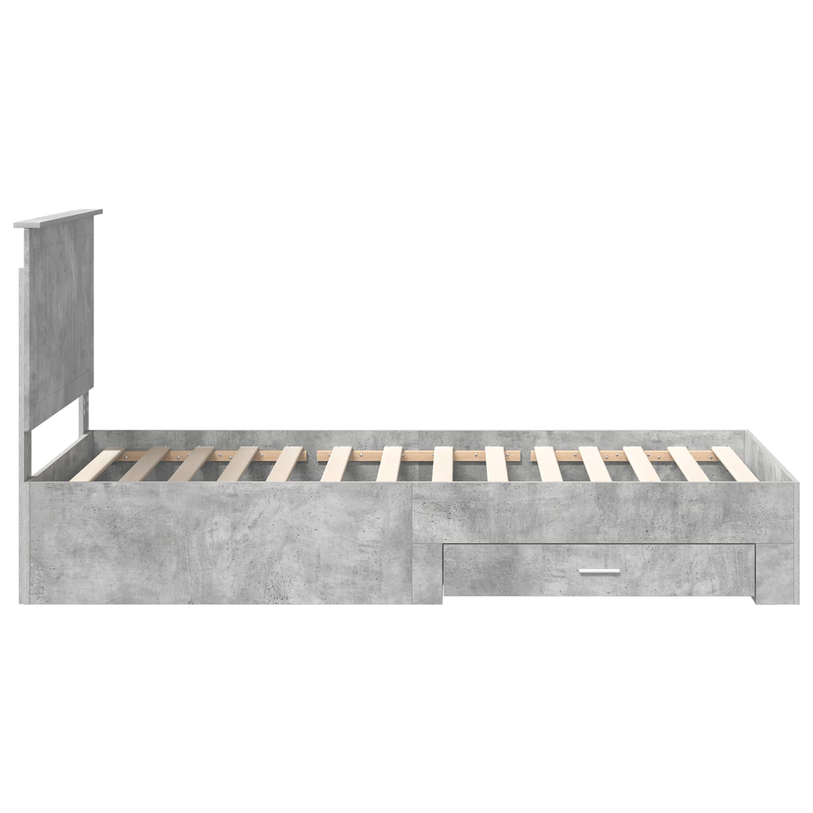 vidaXL Ramka łóżka Betonowy szary 100 x 200 cm Materiał drewnopochodny