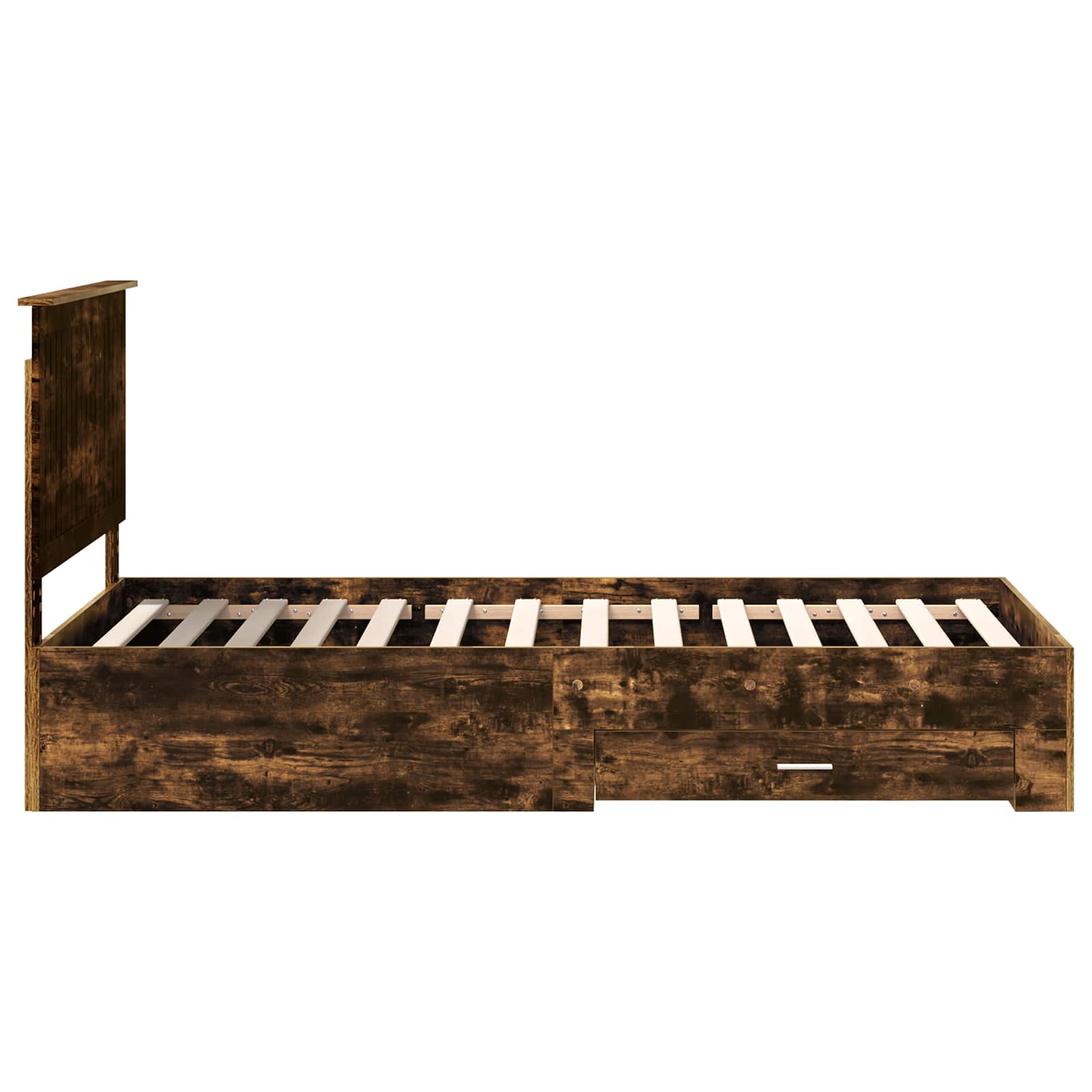 vidaXL Ramka łóżka Dąb wędzony 100 x 200 cm Materiał drewnopochodny