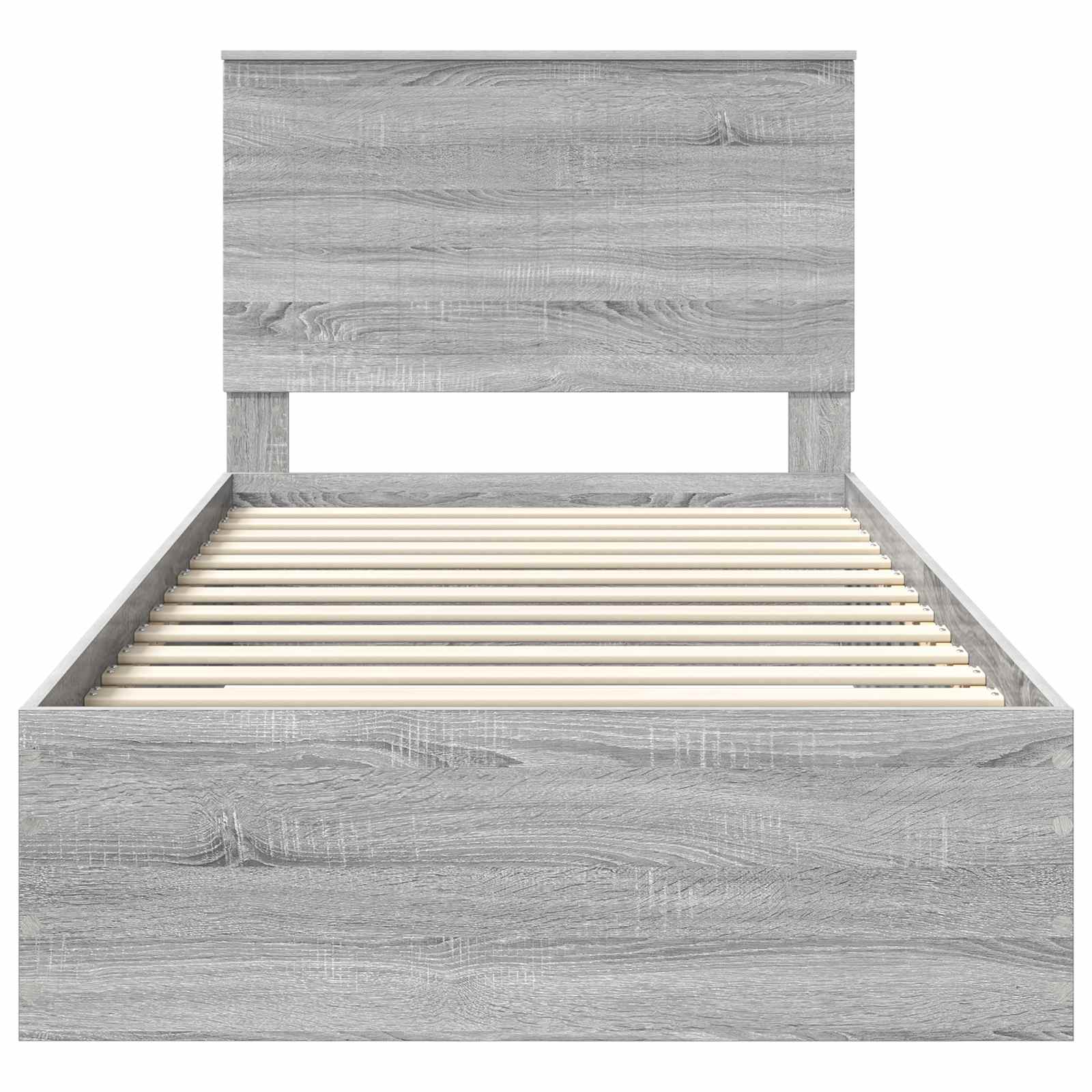 vidaXL Ramka łóżka Szary Sonoma 100 x 200 cm Materiał drewnopochodny