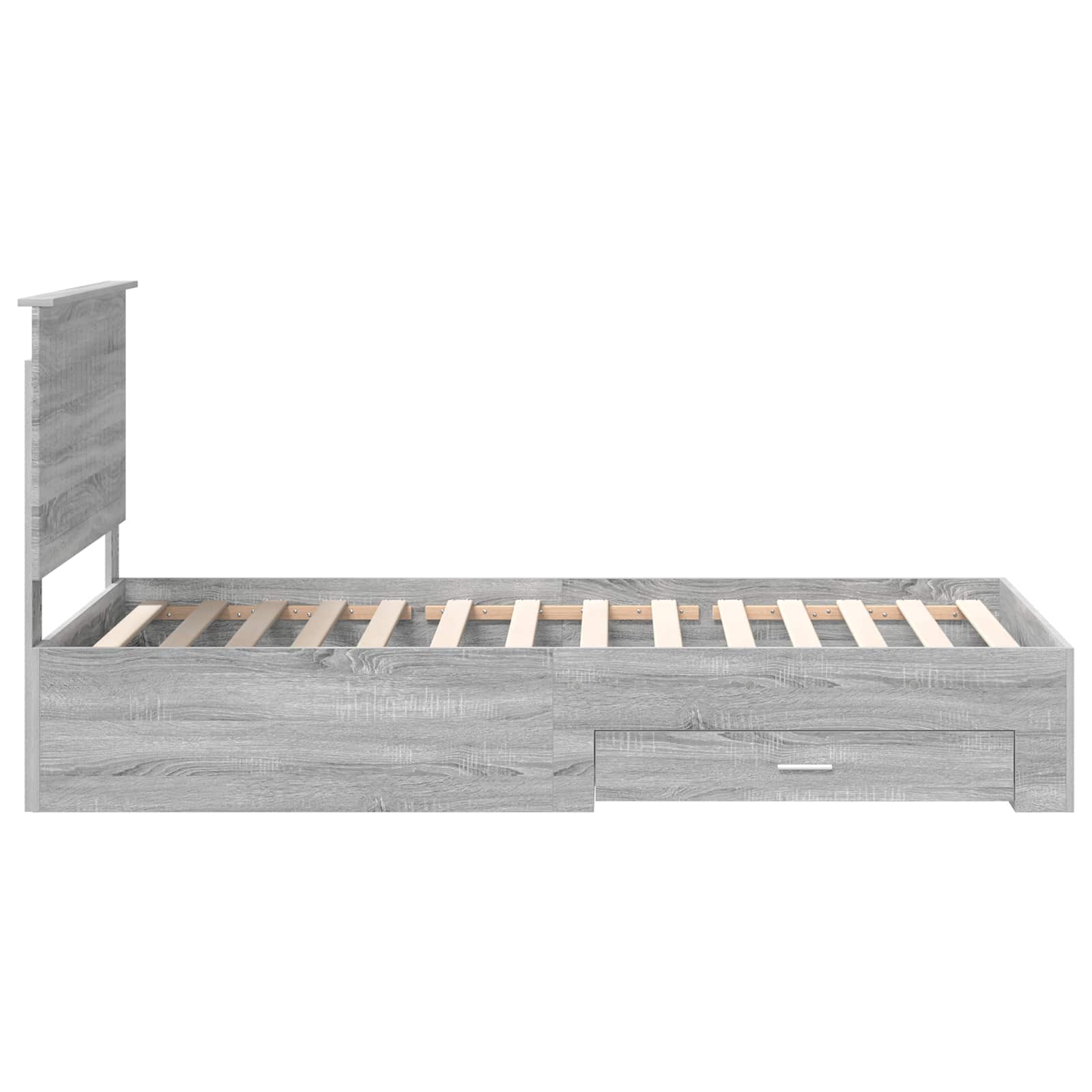 vidaXL Ramka łóżka Szary Sonoma 100 x 200 cm Materiał drewnopochodny