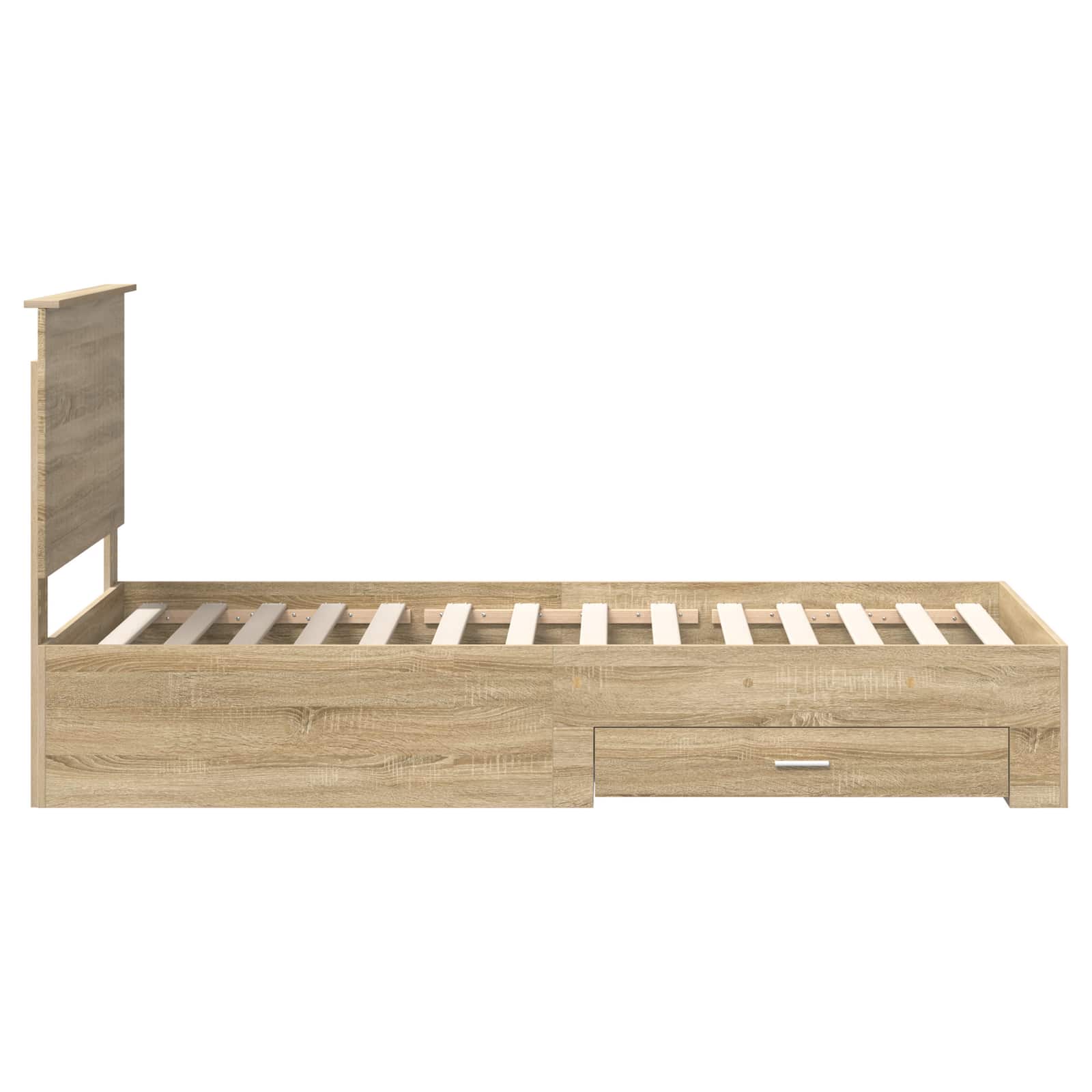 vidaXL Ramka łóżka Dąb Sonoma 90 x 200 cm Materiał drewnopochodny