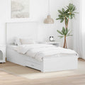 vidaXL Ramka łóżka Biały 90 x 190 cm Materiał drewnopochodny