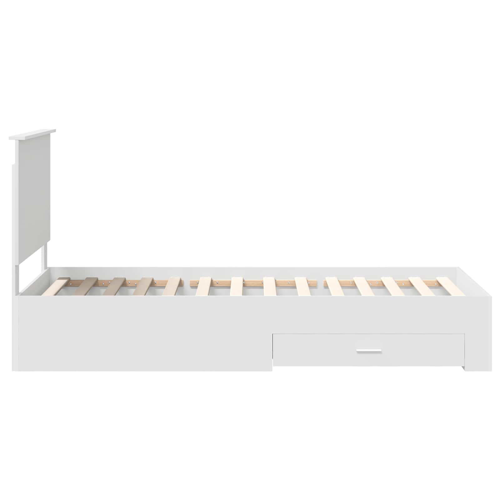vidaXL Ramka łóżka Biały 90 x 190 cm Materiał drewnopochodny