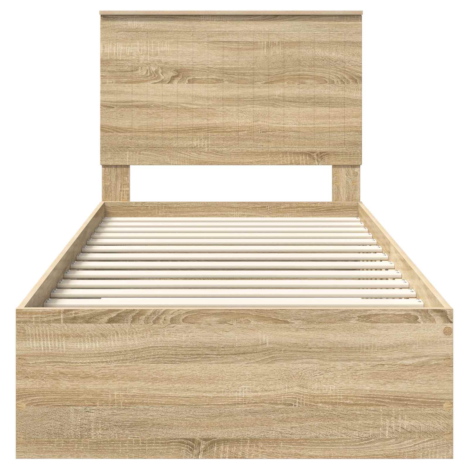 vidaXL Ramka łóżka Dąb Sonoma 90 x 190 cm Materiał drewnopochodny