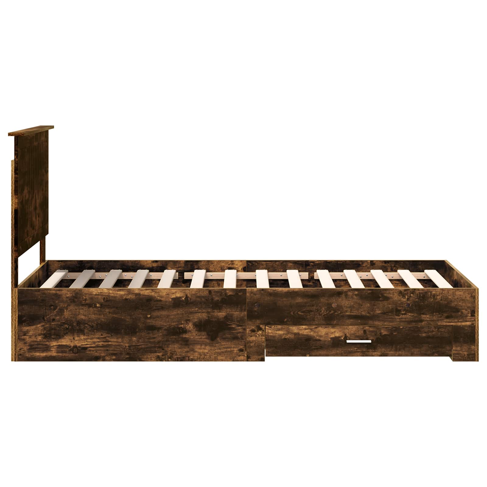 vidaXL Ramka łóżka Dąb wędzony 90 x 190 cm Materiał drewnopochodny