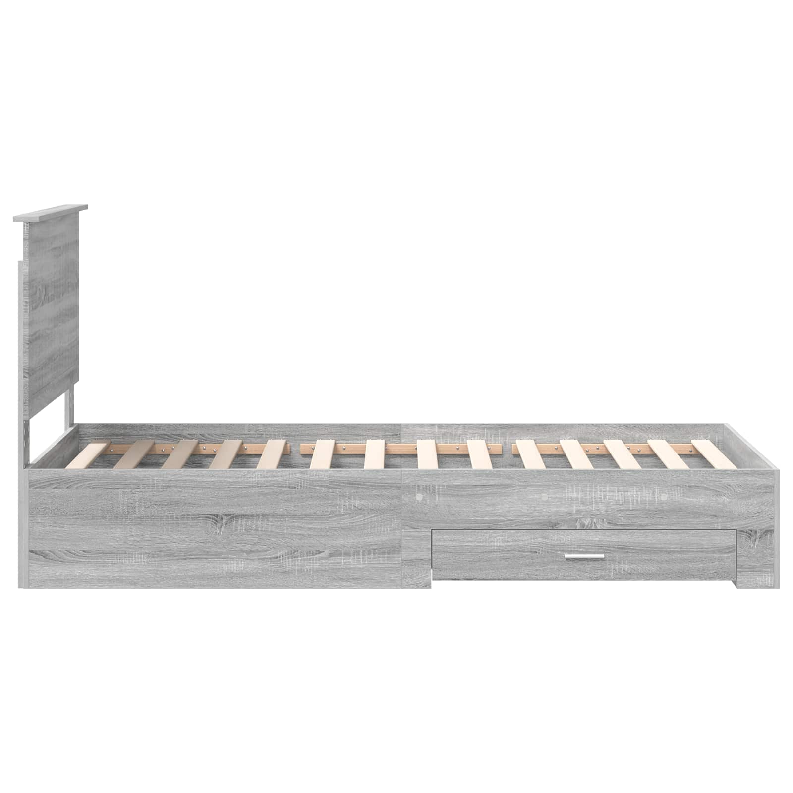 vidaXL Ramka łóżka Szary Sonoma 90 x 190 cm Materiał drewnopochodny