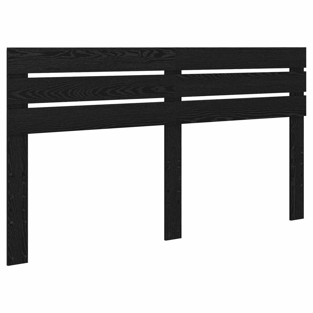 vidaXL Ramka łóżka Czarny 200 x 200 cm Lite drewno sosnowe