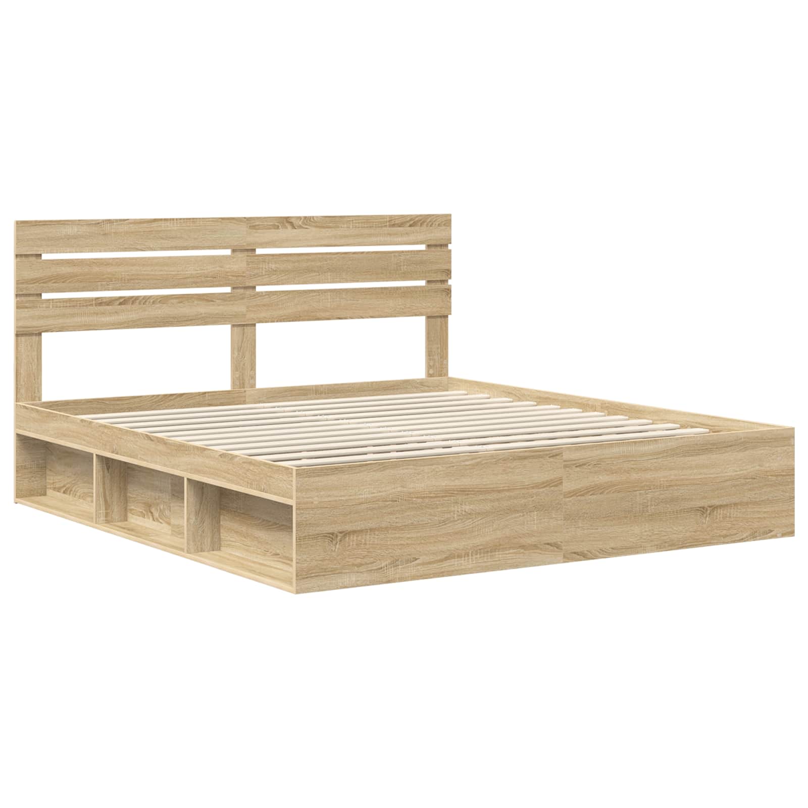 vidaXL Ramka łóżka Sonoma 200 x 200 cm Lite drewno sosnowe
