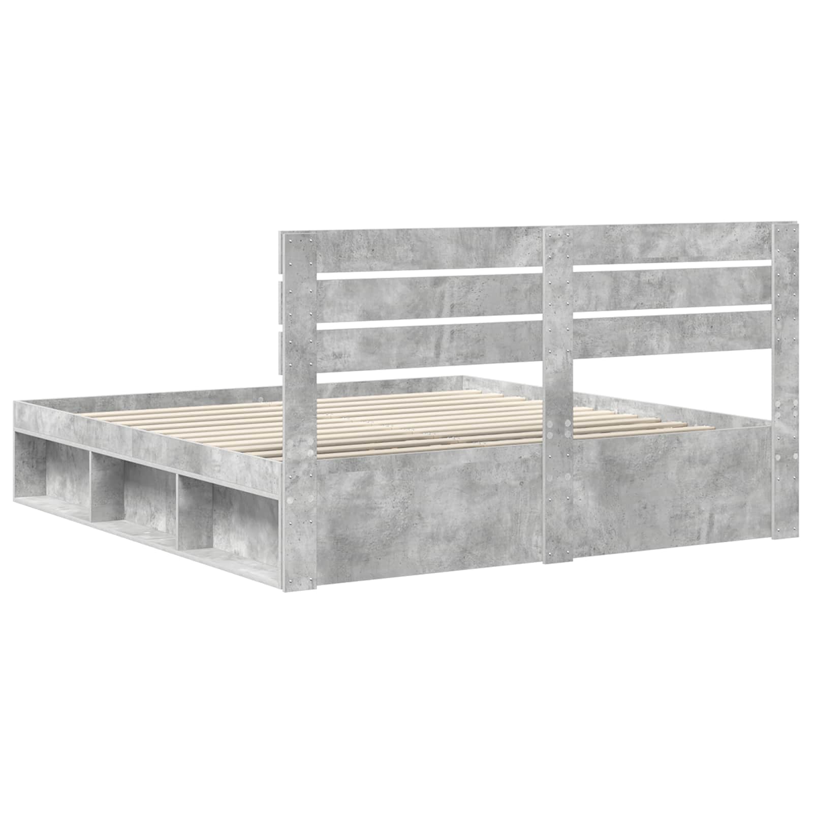 vidaXL Ramka łóżka Betonowy 180 x 200 cm Lite drewno sosnowe
