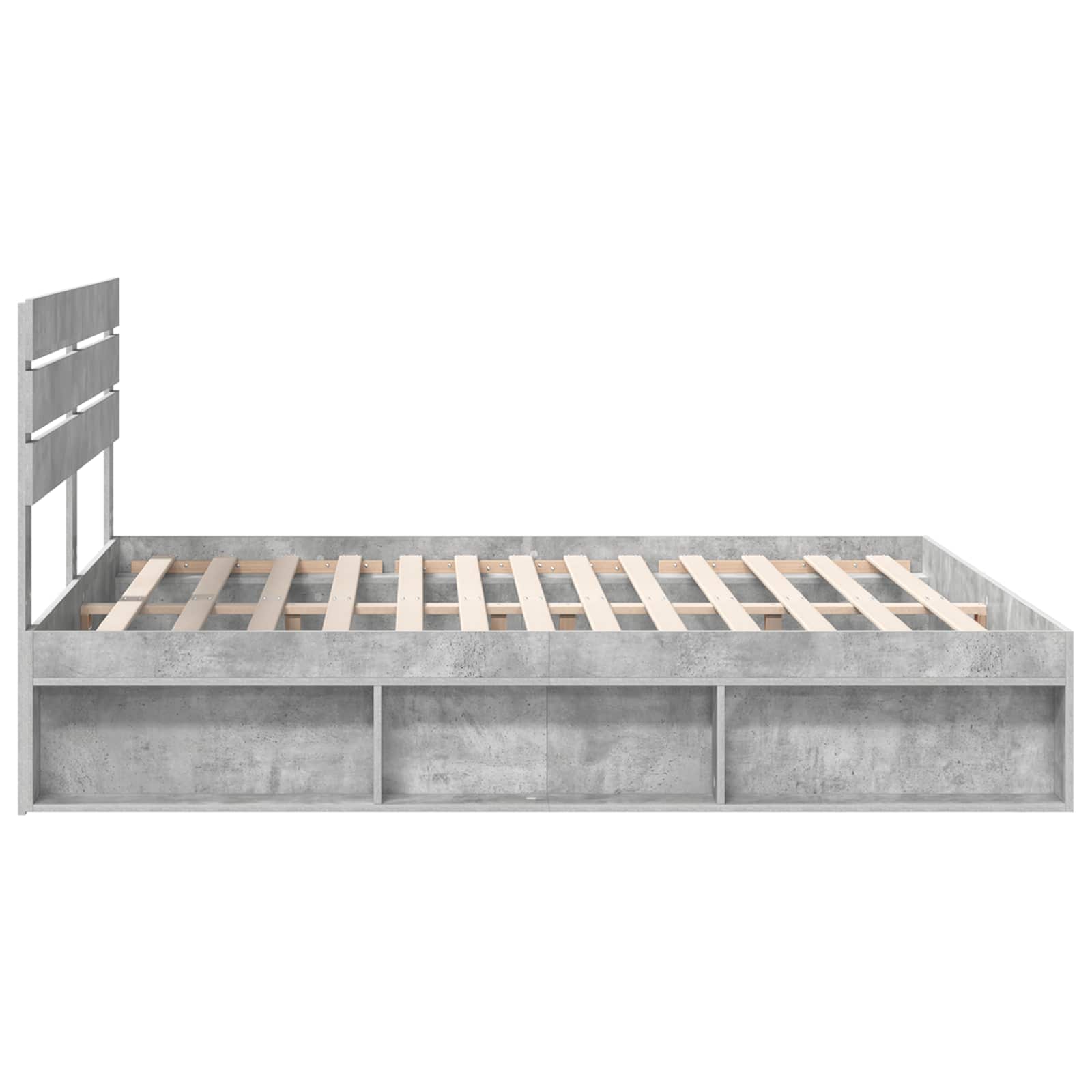 vidaXL Ramka łóżka Betonowy 180 x 200 cm Lite drewno sosnowe