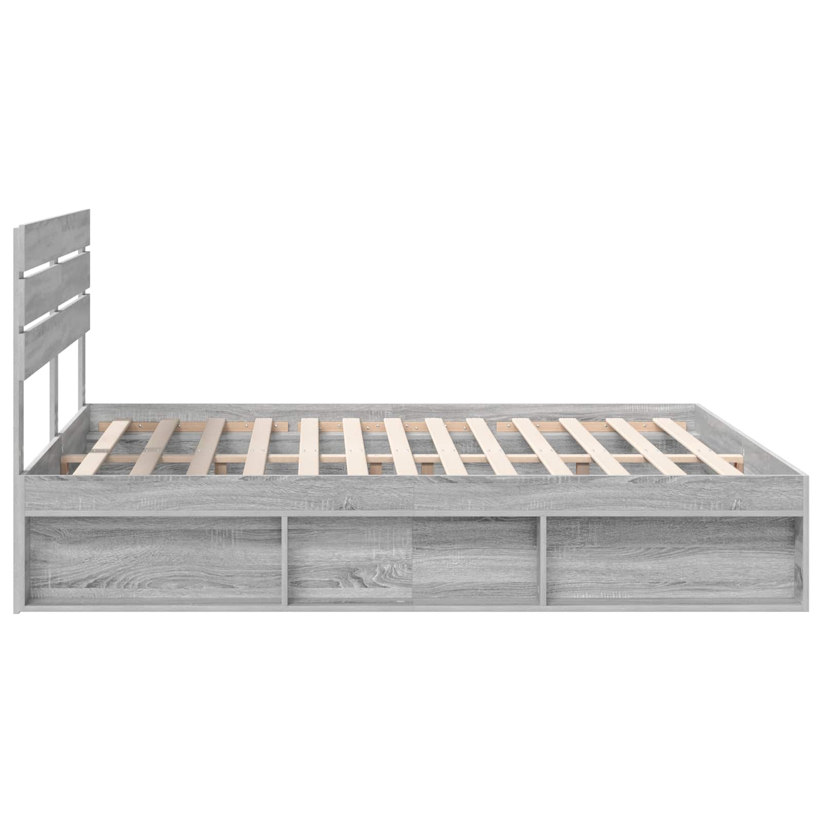 vidaXL Ramka łóżka Szary Sonoma 180 x 200 cm Lite drewno sosnowe