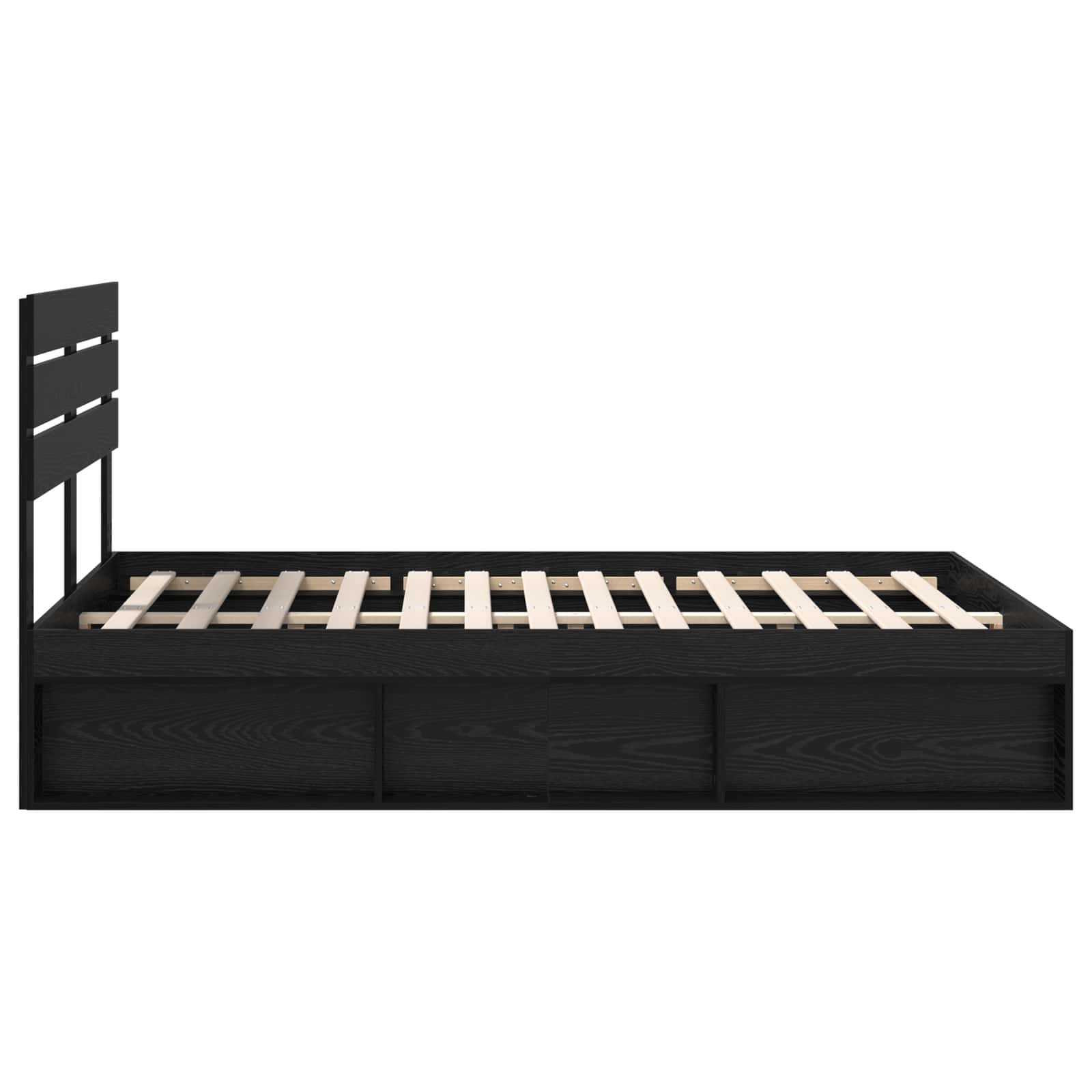 vidaXL Ramka łóżka Czarny 160 x 200 cm Lite drewno sosnowe
