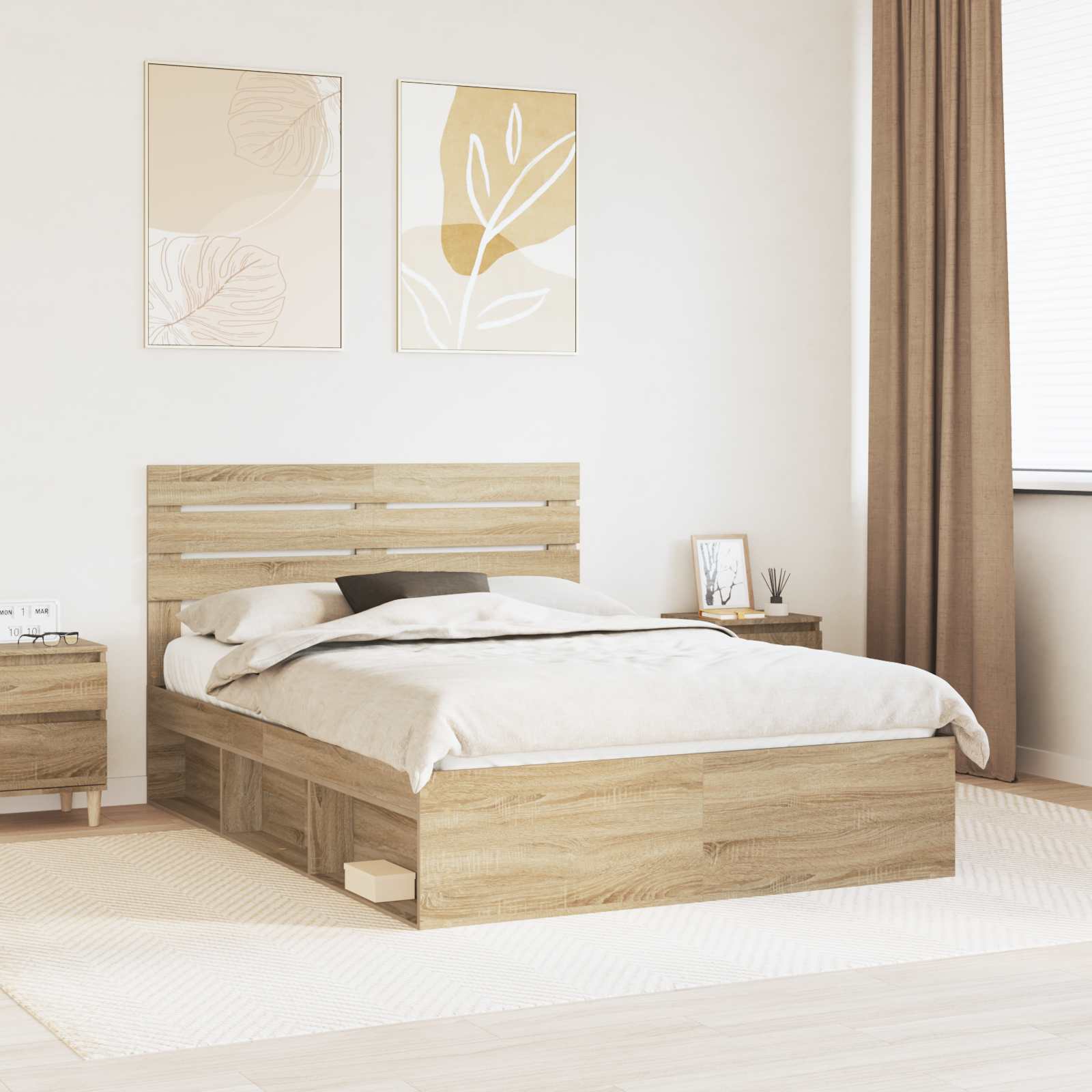 vidaXL Ramka łóżka Sonoma 160 x 200 cm Lite drewno sosnowe