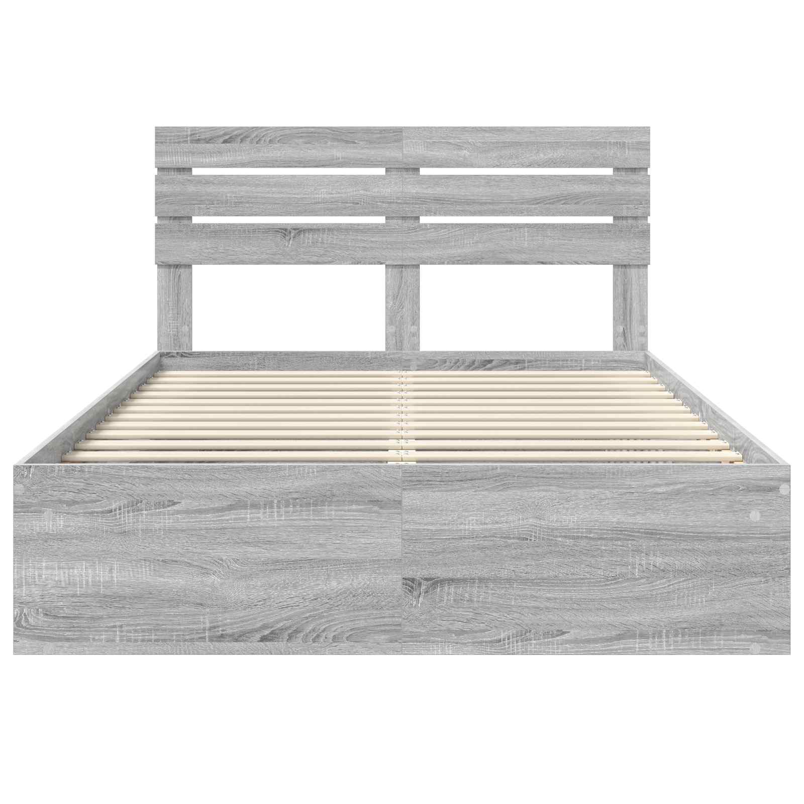 vidaXL Ramka łóżka Szary Sonoma 150 x 200 cm Lite drewno sosnowe