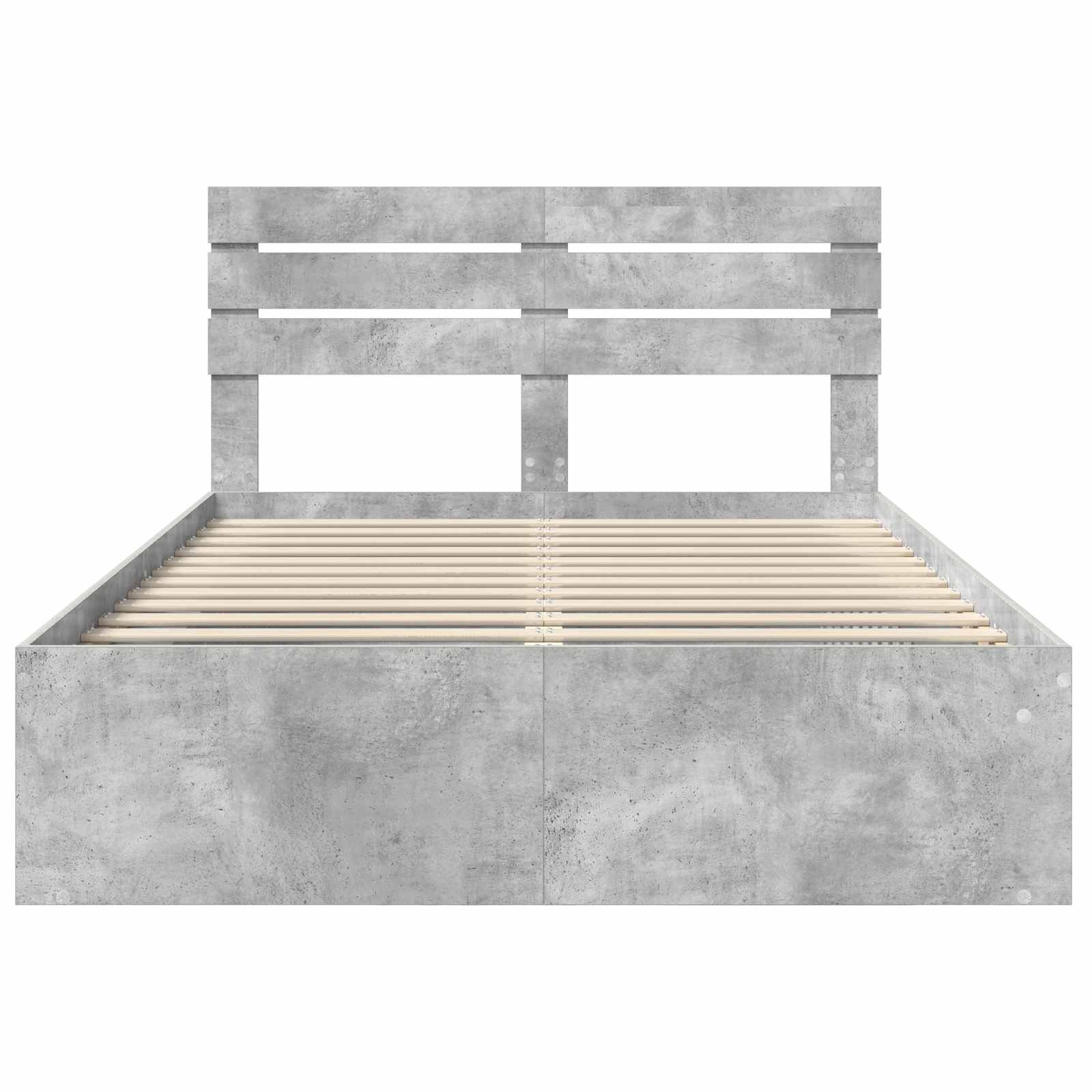 vidaXL Ramka łóżka Betonowy 140 x 200 cm Lite drewno sosnowe