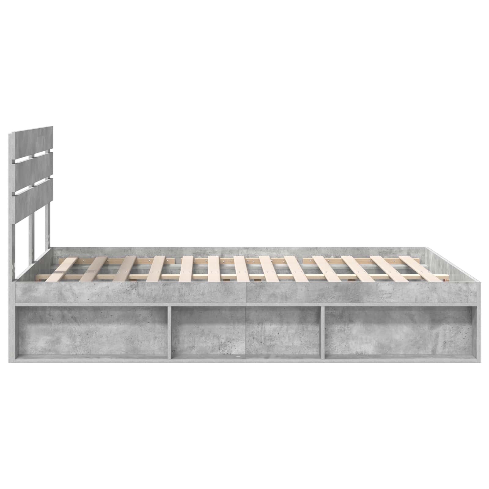 vidaXL Ramka łóżka Betonowy 140 x 200 cm Lite drewno sosnowe