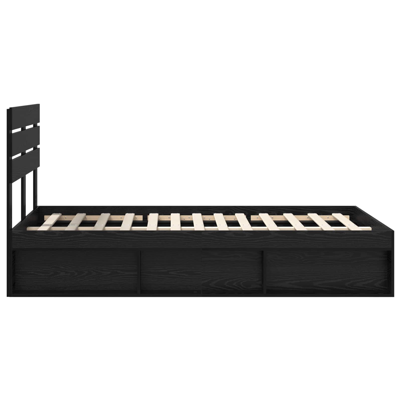 vidaXL Ramka łóżka Czarny 120 x 200 cm Lite drewno sosnowe