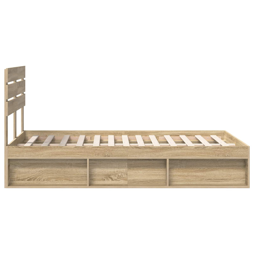 vidaXL Ramka łóżka Sonoma 120 x 200 cm Lite drewno sosnowe