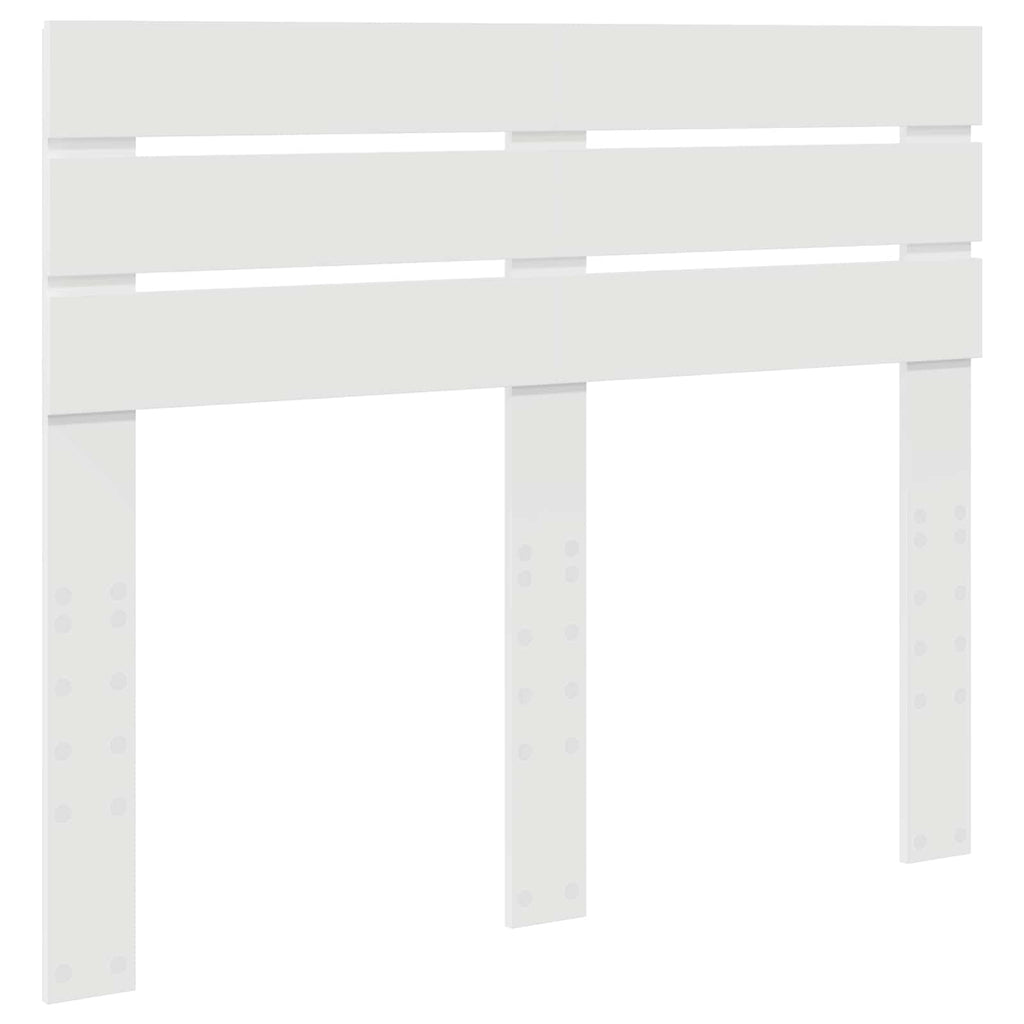 vidaXL Ramka łóżka Z zagłówkiem Biały 120 x 190 cm Lite drewno sosnowe