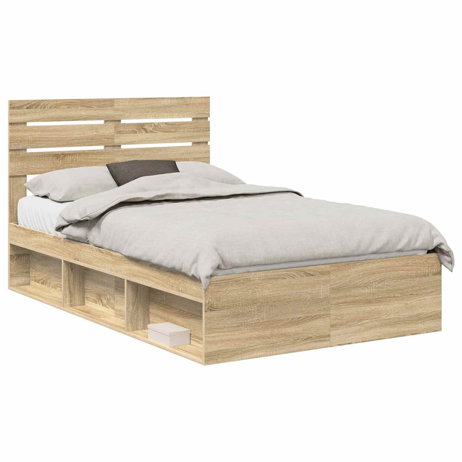 vidaXL Ramka łóżka Sonoma 120 x 190 cm Lite drewno sosnowe