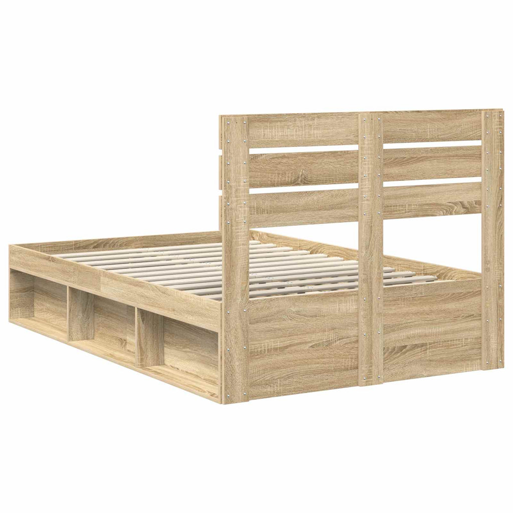 vidaXL Ramka łóżka Sonoma 120 x 190 cm Lite drewno sosnowe