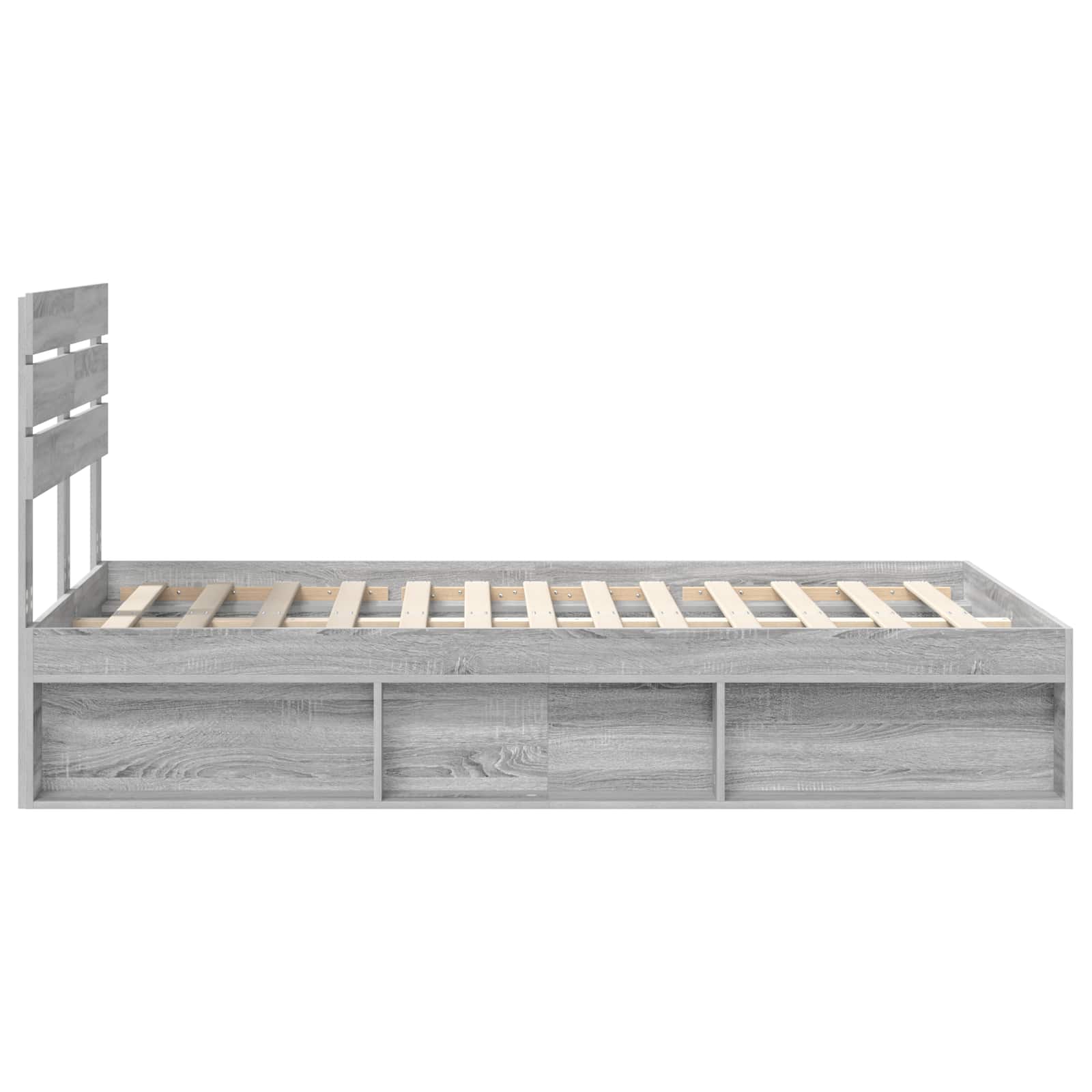 vidaXL Ramka łóżka Szary Sonoma 120 x 190 cm Lite drewno sosnowe