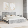 vidaXL Ramka łóżka Betonowy szary 180 x 200 cm Drewno inżynieryjne