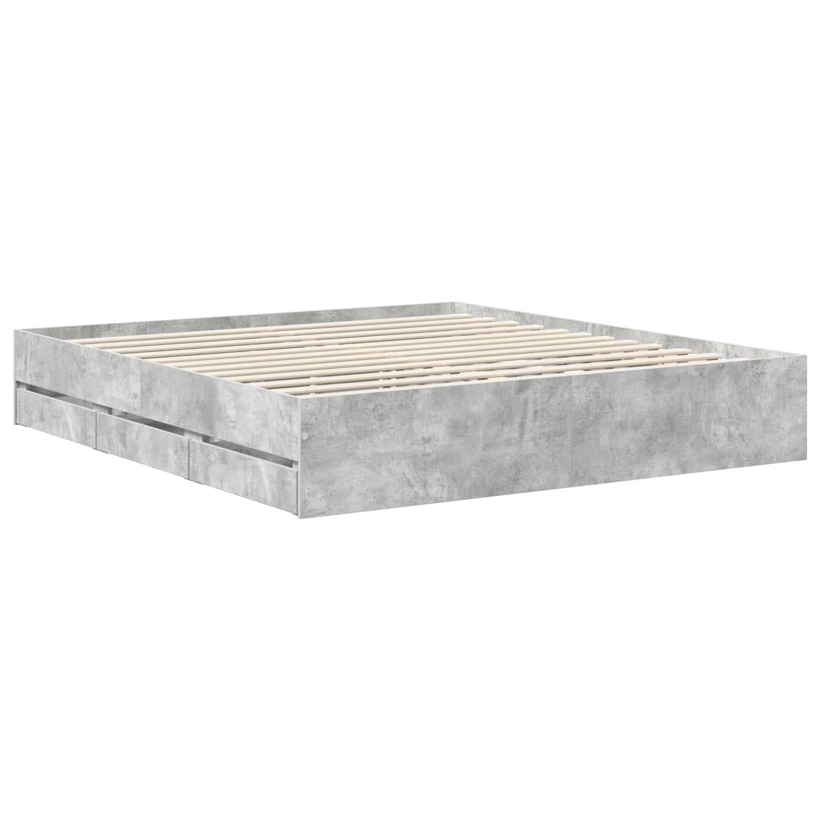 vidaXL Ramka łóżka Betonowy szary 180 x 200 cm Drewno inżynieryjne