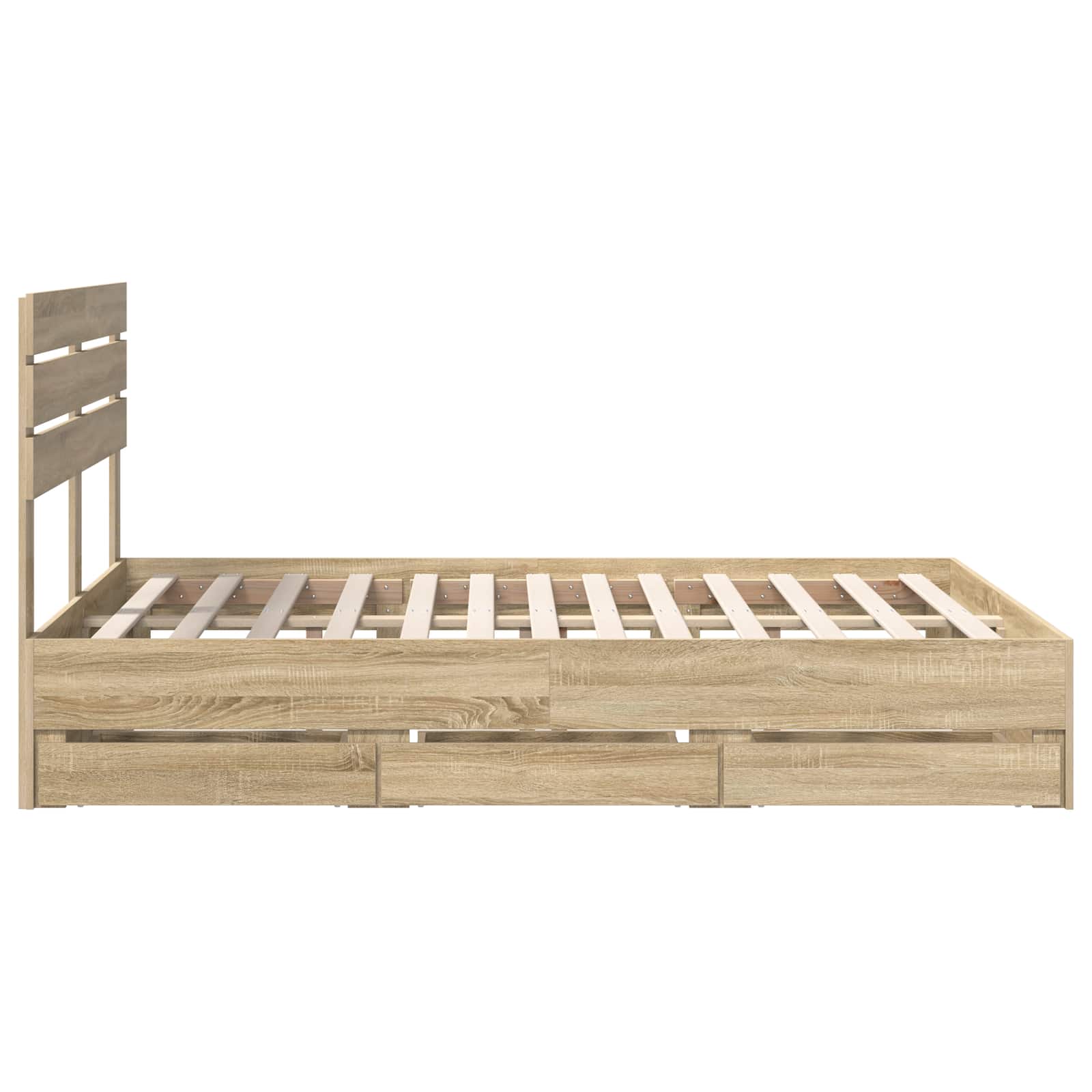 vidaXL Ramka łóżka Dąb Sonoma 150 x 200 cm Drewno inżynieryjne