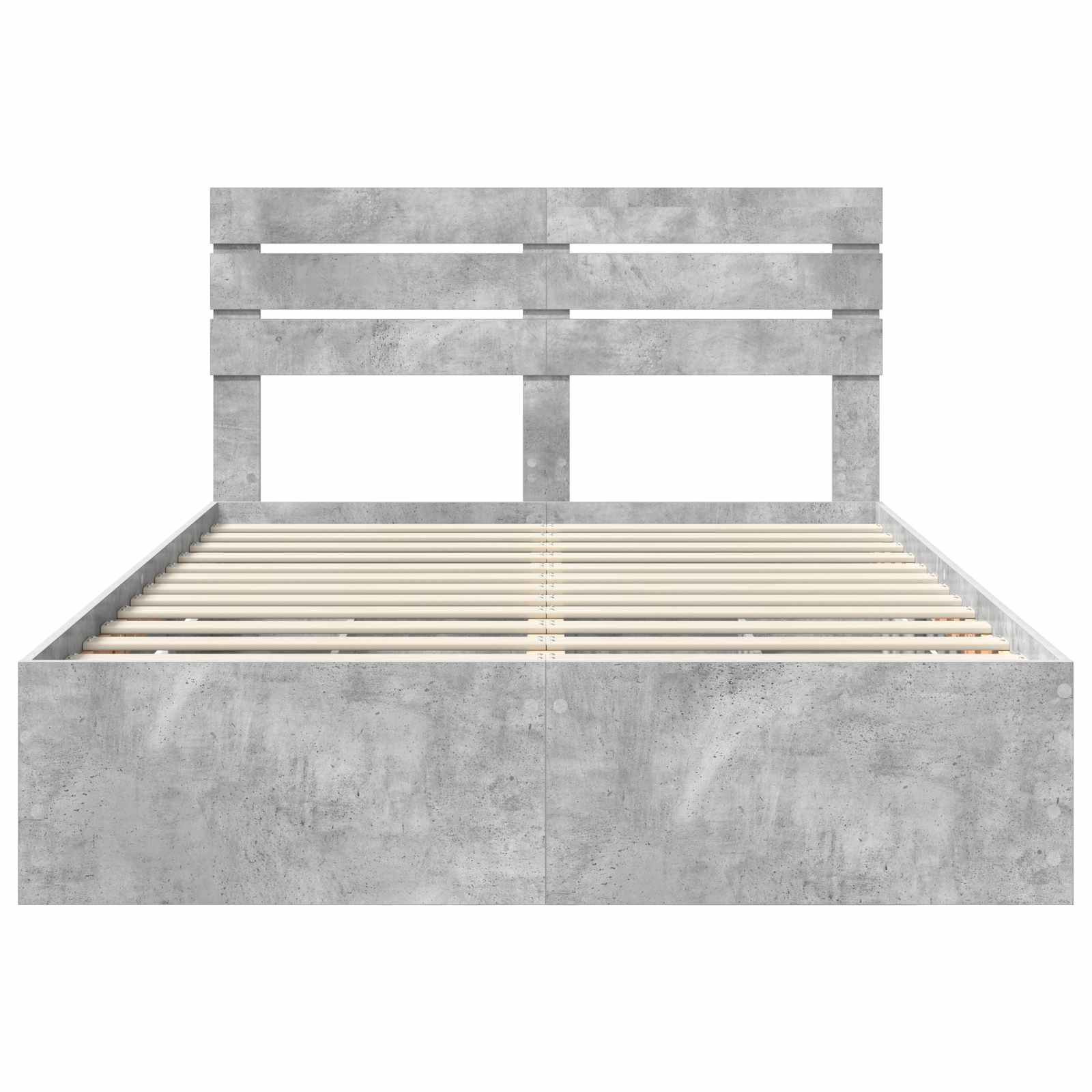 vidaXL Ramka łóżka Betonowy szary 150 x 200 cm Drewno inżynieryjne