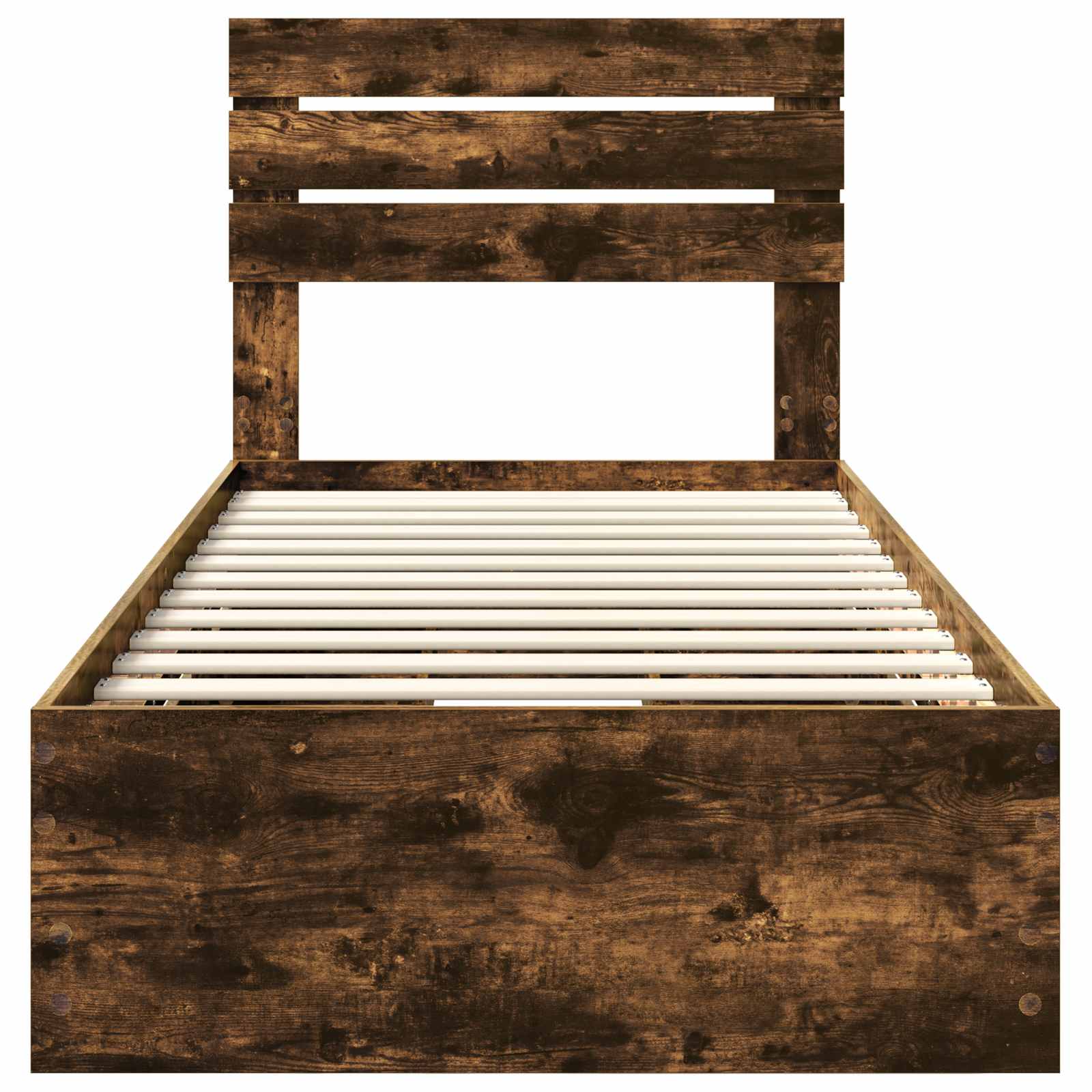 vidaXL Ramka łóżka Dąb wędzony 90 x 200 cm Drewno inżynieryjne