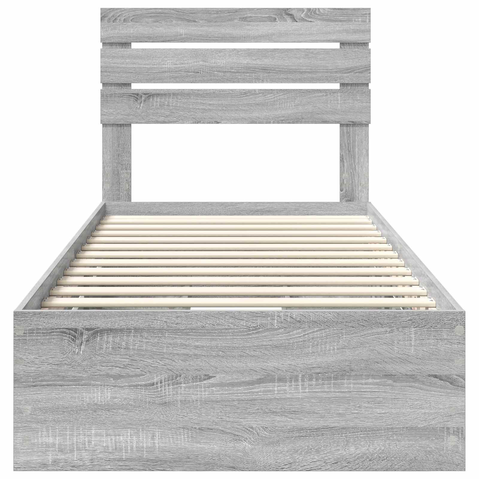 vidaXL Ramka łóżka Szary Sonoma 90 x 200 cm Drewno inżynieryjne