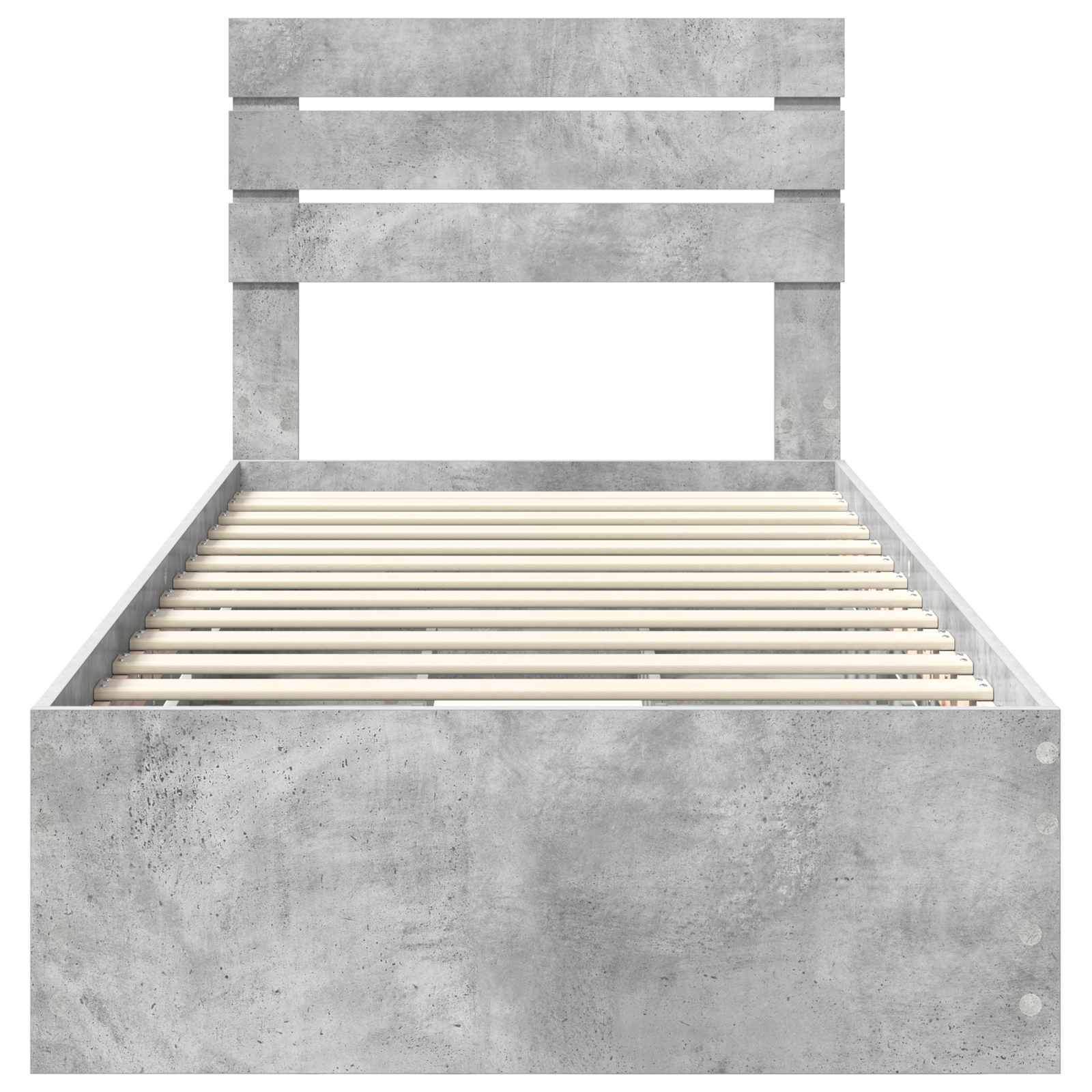 vidaXL Ramka łóżka Betonowy szary 90 x 190 cm Drewno inżynieryjne